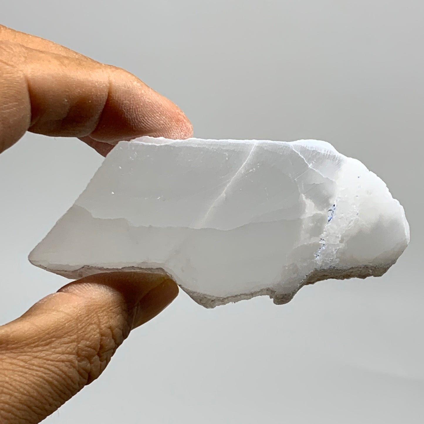 0.23 lbs, 3.1"x1.4"x1", Natural Clear Selenite Crystal Slab Gemstone, B36945