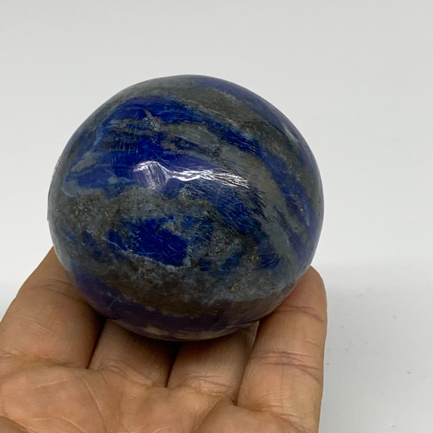 0.66 lbs, 2.3"(57mm), Lapis Lazuli Sphere Ball Gemstone @Afghanistan, B33346