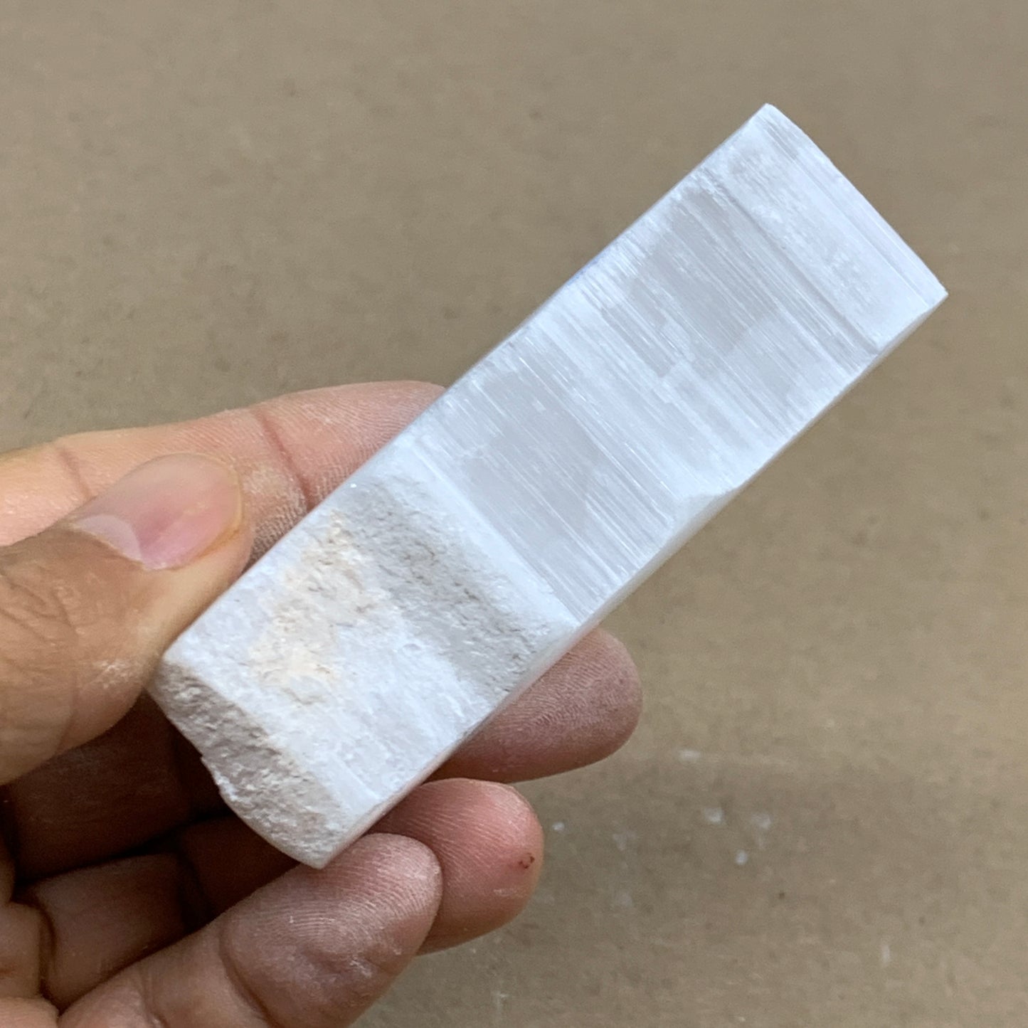 0.23 lbs, 3.1"x1.4"x1", Natural Clear Selenite Crystal Slab Gemstone, B36945