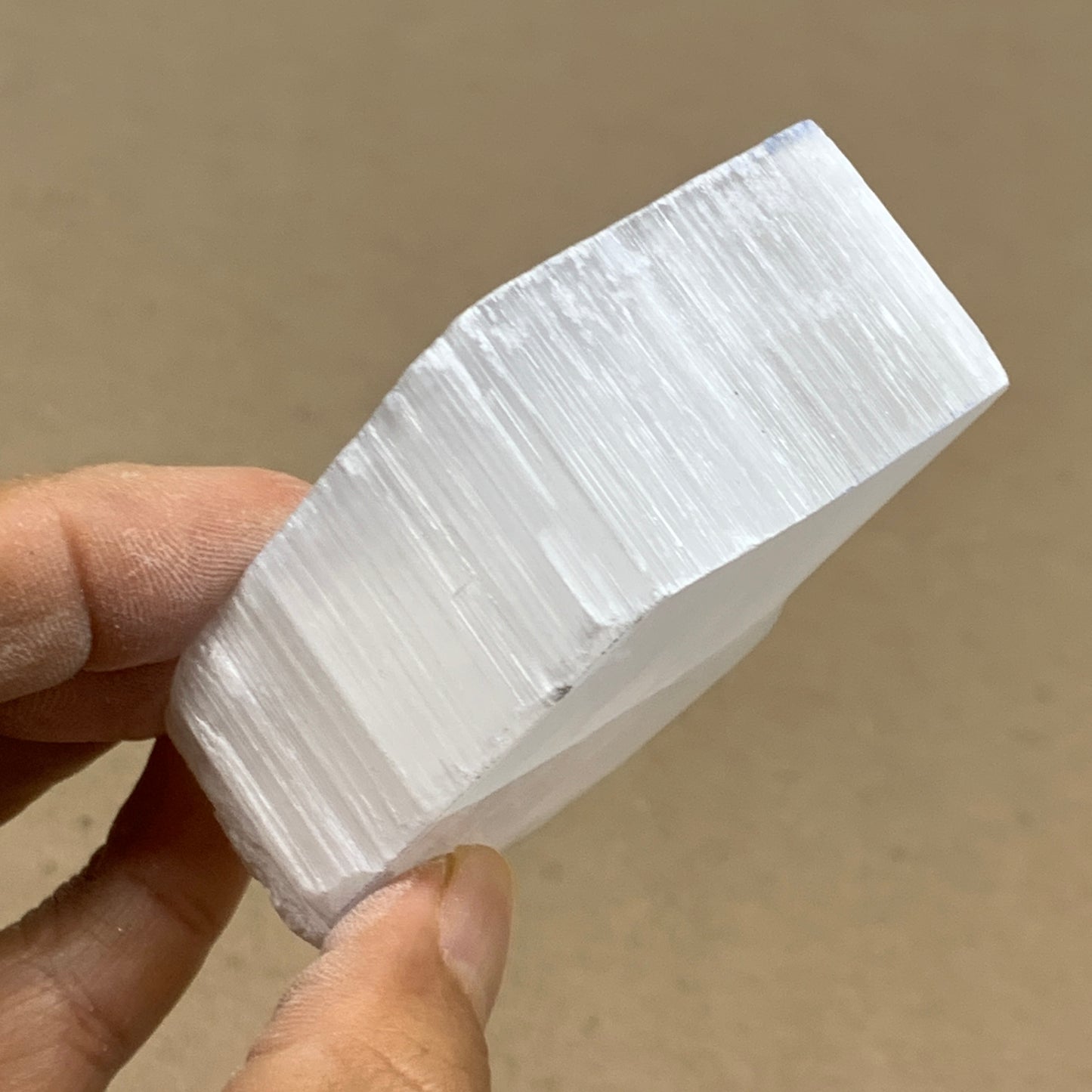 0.23 lbs, 3.1"x1.4"x1", Natural Clear Selenite Crystal Slab Gemstone, B36945