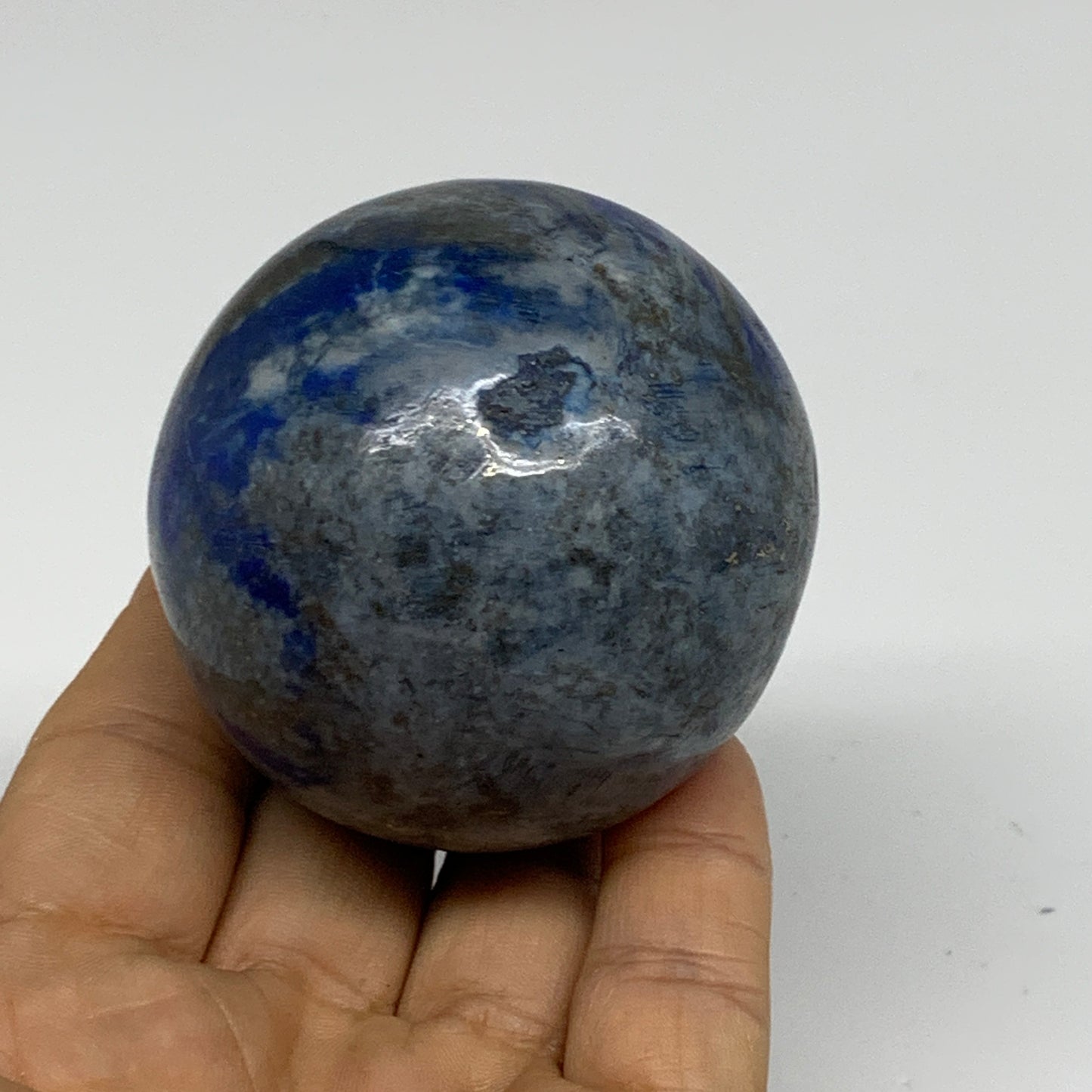 0.66 lbs, 2.3"(57mm), Lapis Lazuli Sphere Ball Gemstone @Afghanistan, B33346