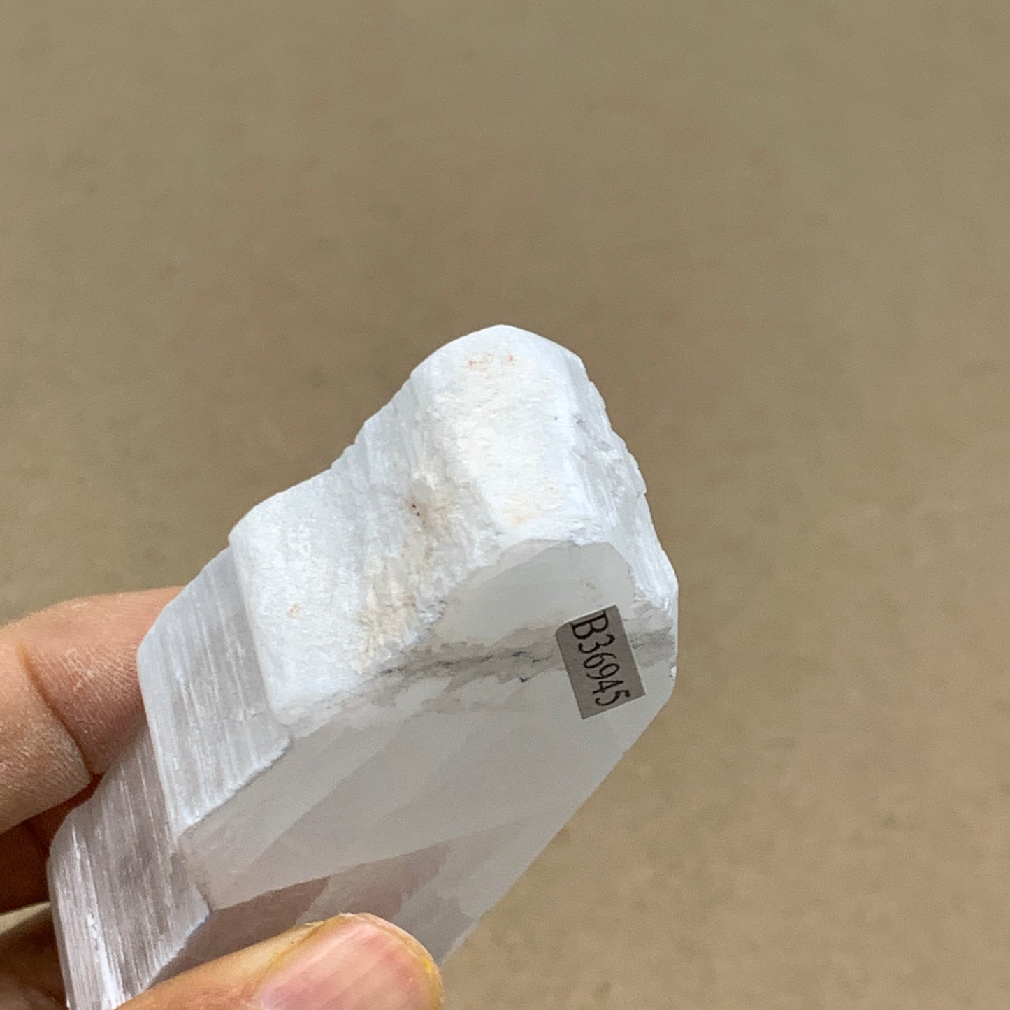 0.23 lbs, 3.1"x1.4"x1", Natural Clear Selenite Crystal Slab Gemstone, B36945