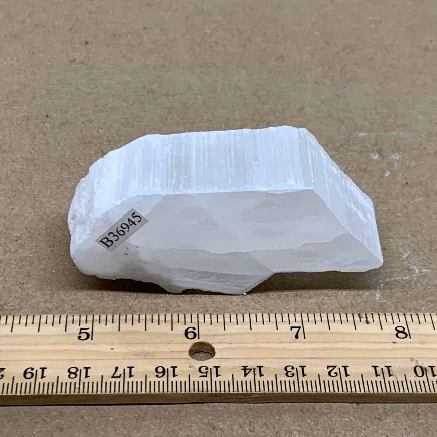 0.23 lbs, 3.1"x1.4"x1", Natural Clear Selenite Crystal Slab Gemstone, B36945