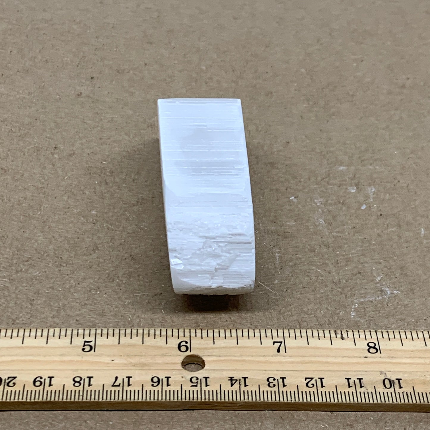 0.23 lbs, 3.1"x1.4"x1", Natural Clear Selenite Crystal Slab Gemstone, B36945