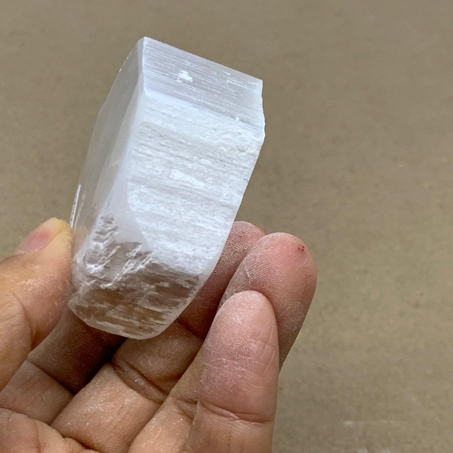 0.2 lbs, 2.2"x1.9"x1", Natural Clear Selenite Crystal Slab Gemstone, B36946
