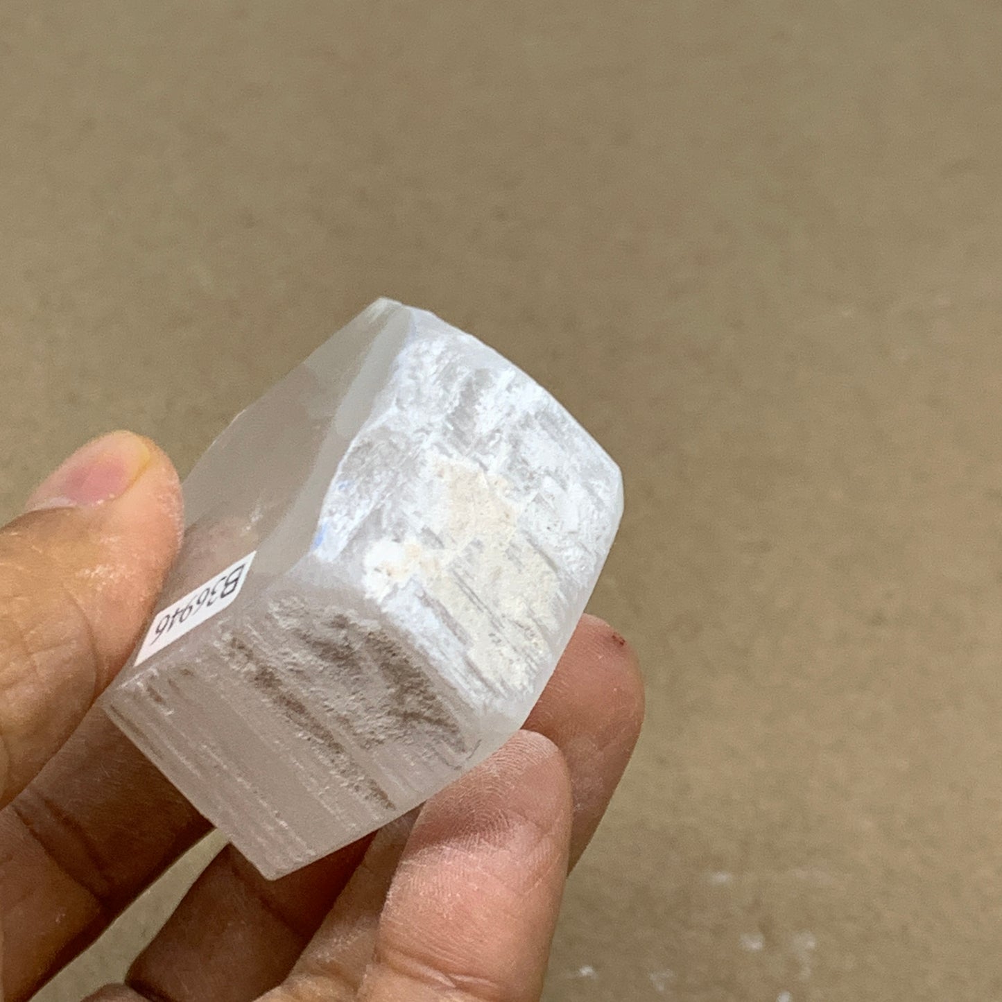 0.2 lbs, 2.2"x1.9"x1", Natural Clear Selenite Crystal Slab Gemstone, B36946