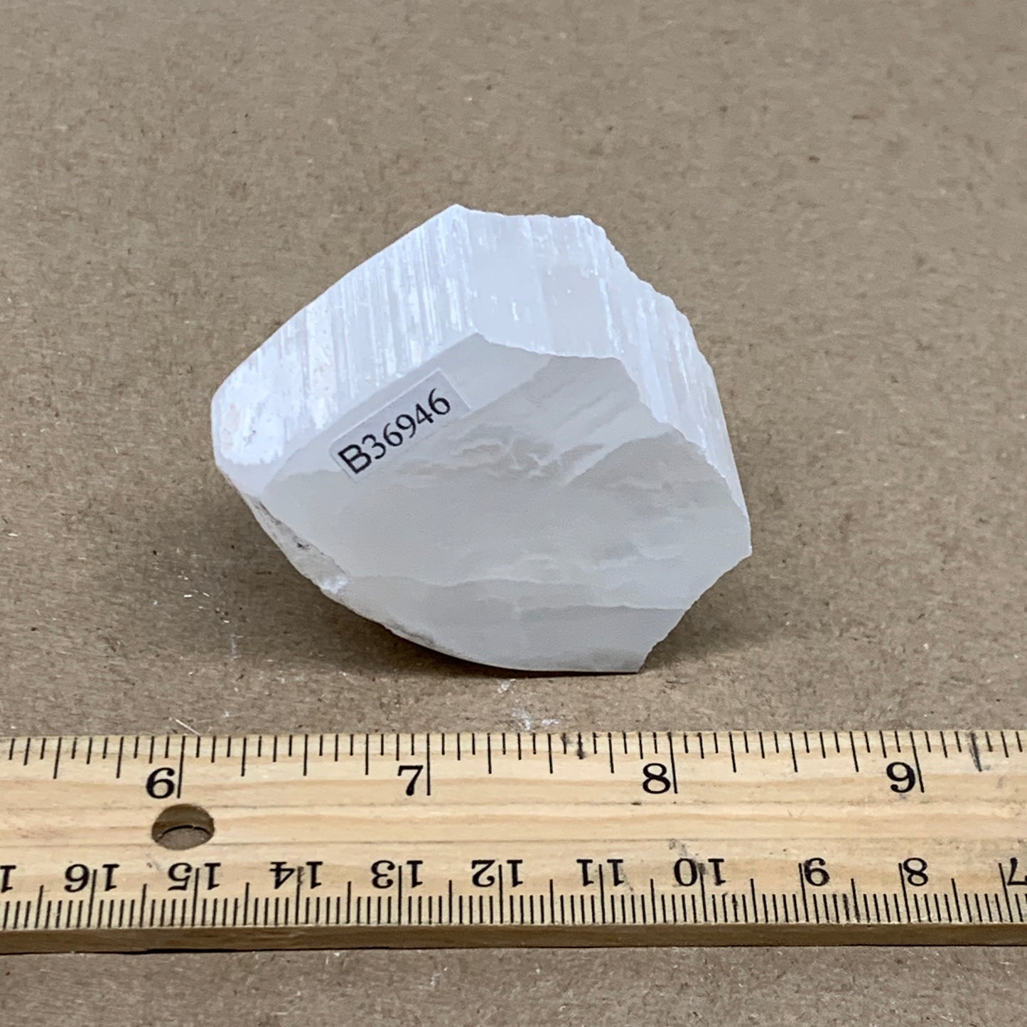 0.2 lbs, 2.2"x1.9"x1", Natural Clear Selenite Crystal Slab Gemstone, B36946