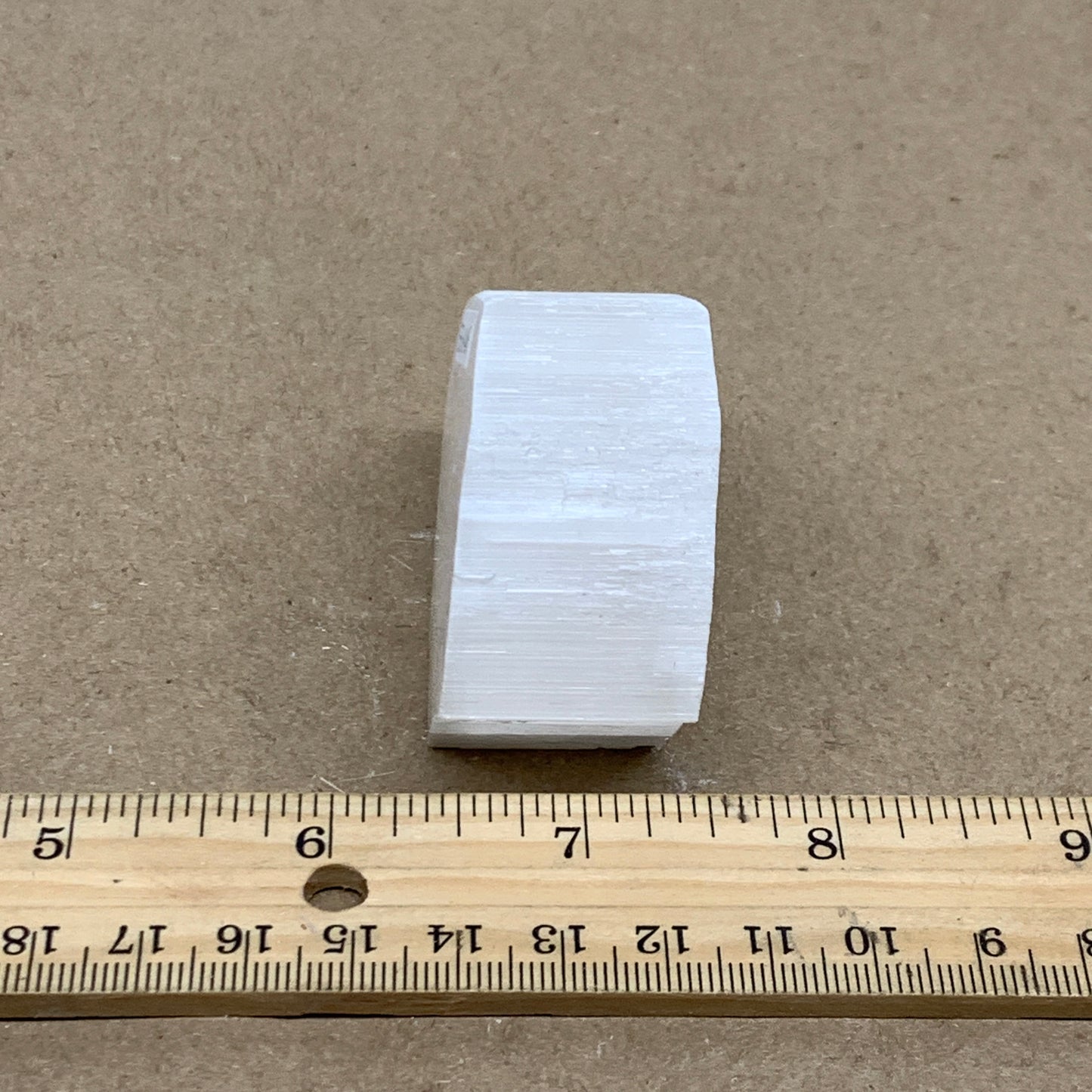 0.2 lbs, 2.2"x1.9"x1", Natural Clear Selenite Crystal Slab Gemstone, B36946