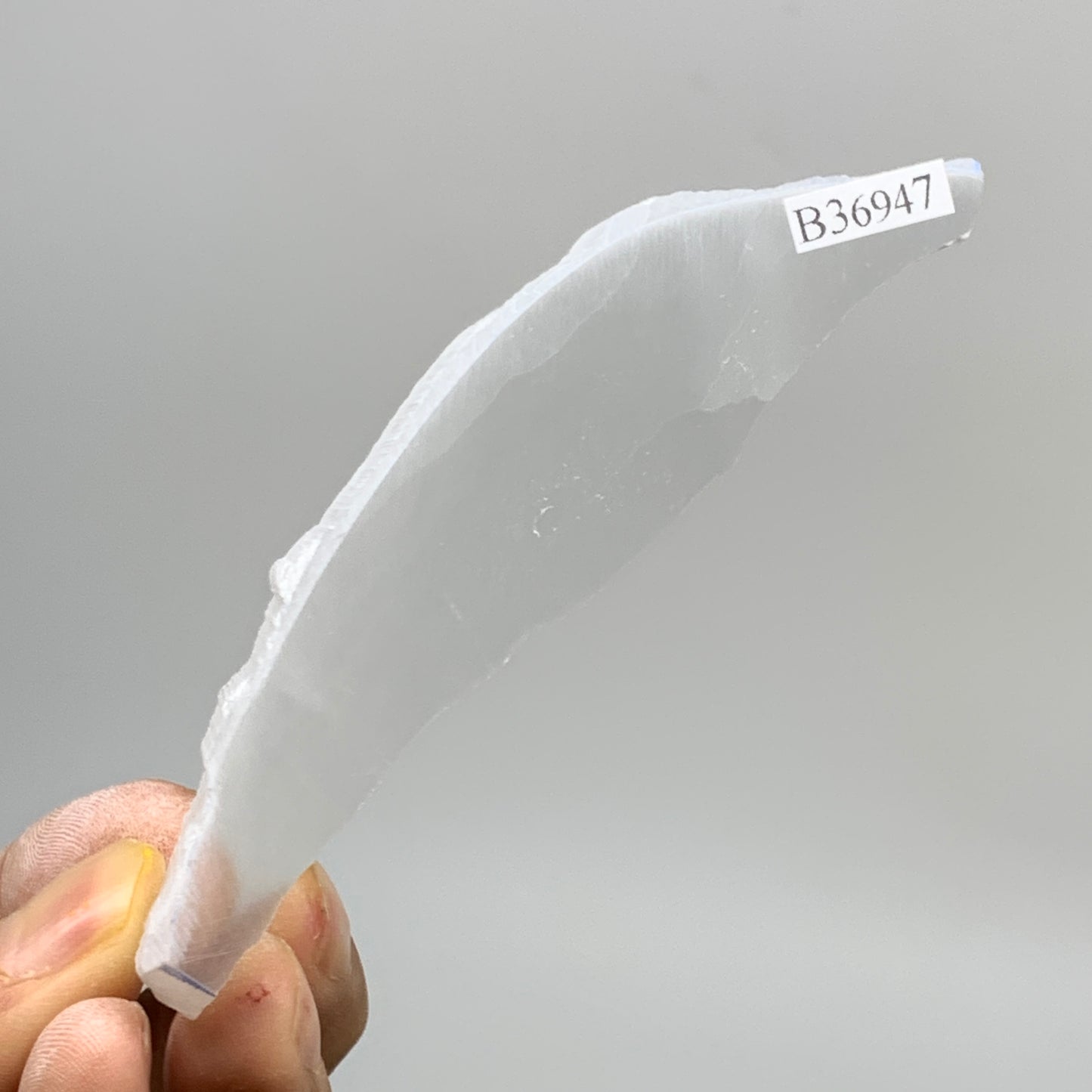 0.17 lbs, 3.9"x0.9"x0.9", Natural Clear Selenite Crystal Slab Gemstone, B36947