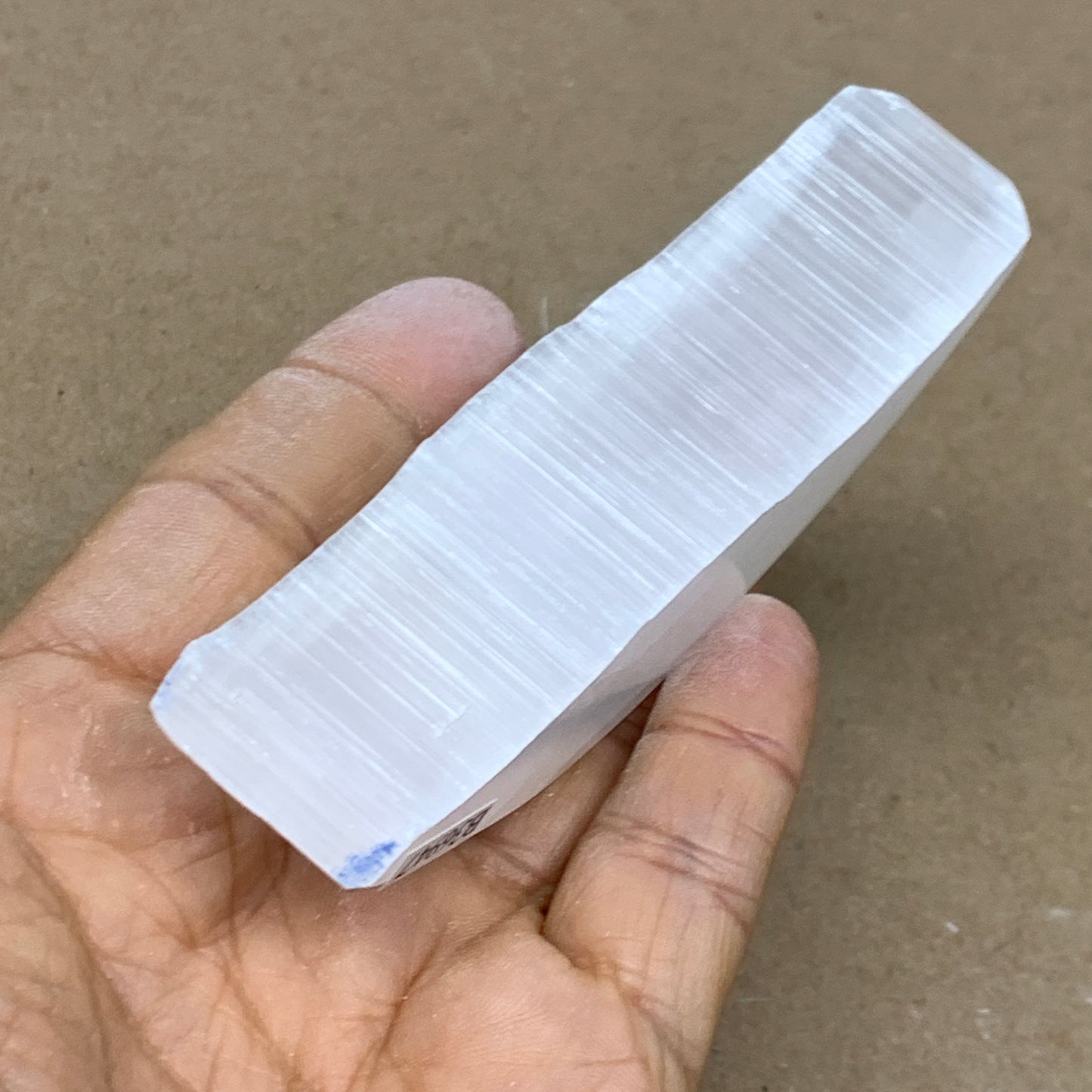 0.17 lbs, 3.9"x0.9"x0.9", Natural Clear Selenite Crystal Slab Gemstone, B36947