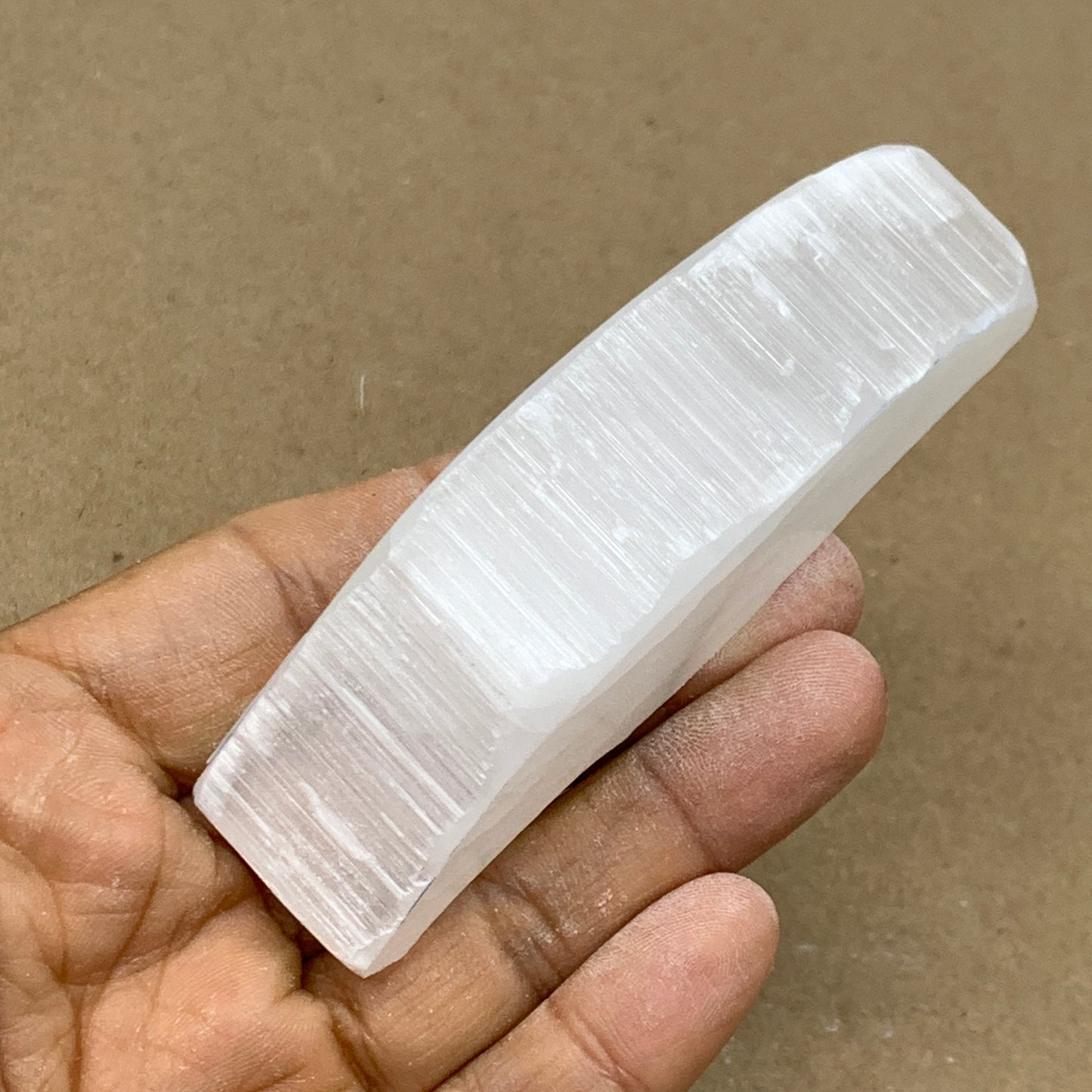 0.17 lbs, 3.9"x0.9"x0.9", Natural Clear Selenite Crystal Slab Gemstone, B36947
