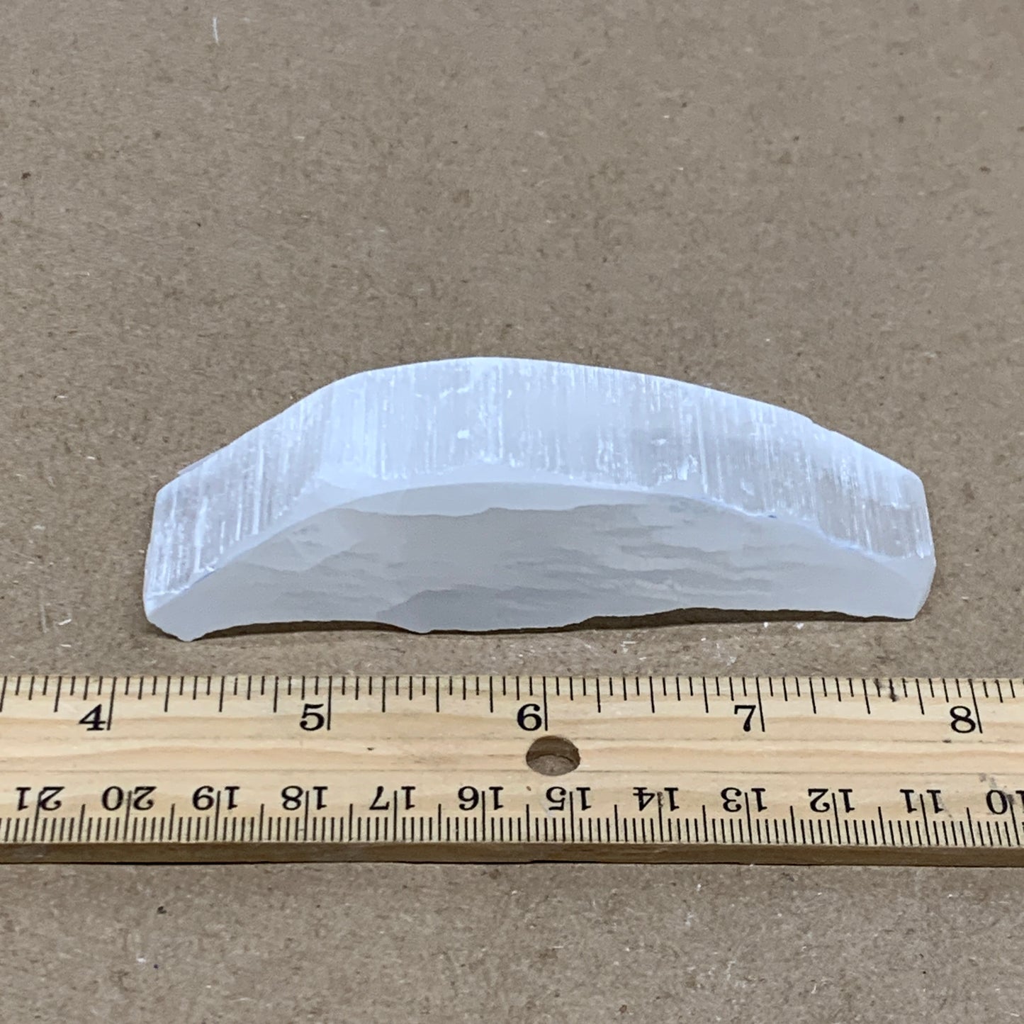 0.17 lbs, 3.9"x0.9"x0.9", Natural Clear Selenite Crystal Slab Gemstone, B36947