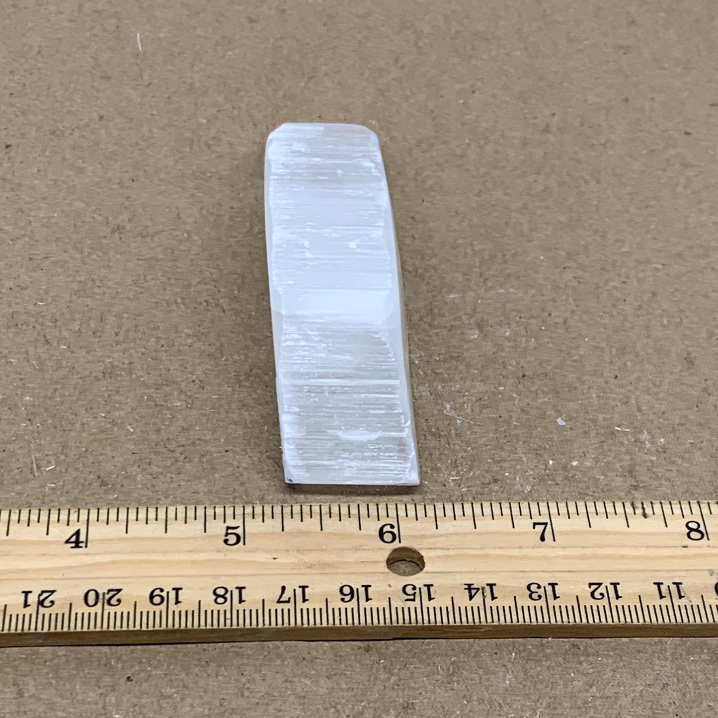 0.17 lbs, 3.9"x0.9"x0.9", Natural Clear Selenite Crystal Slab Gemstone, B36947