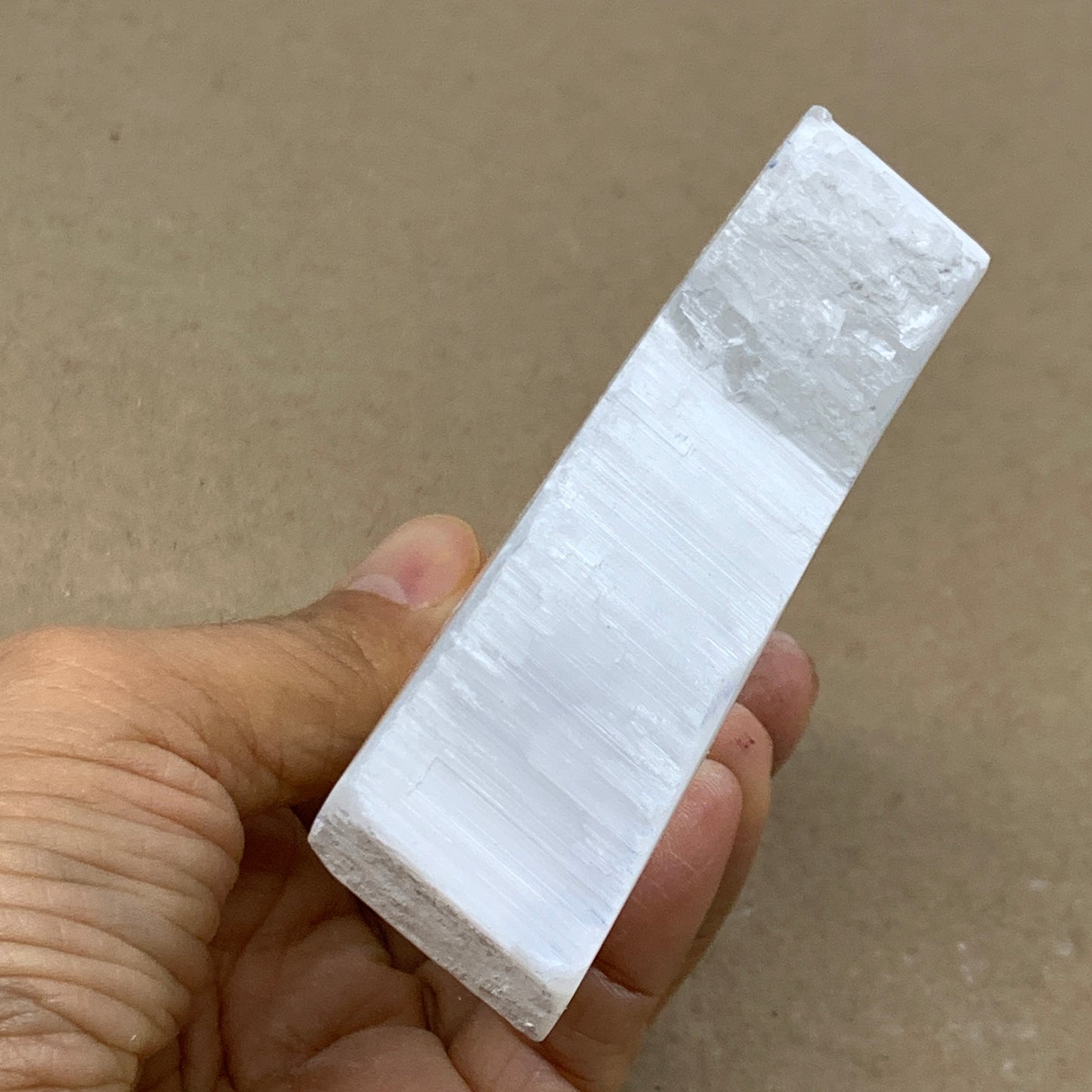 0.54 lbs, 3.8"x2.9"x1", Natural Clear Selenite Crystal Slab Gemstone, B36948