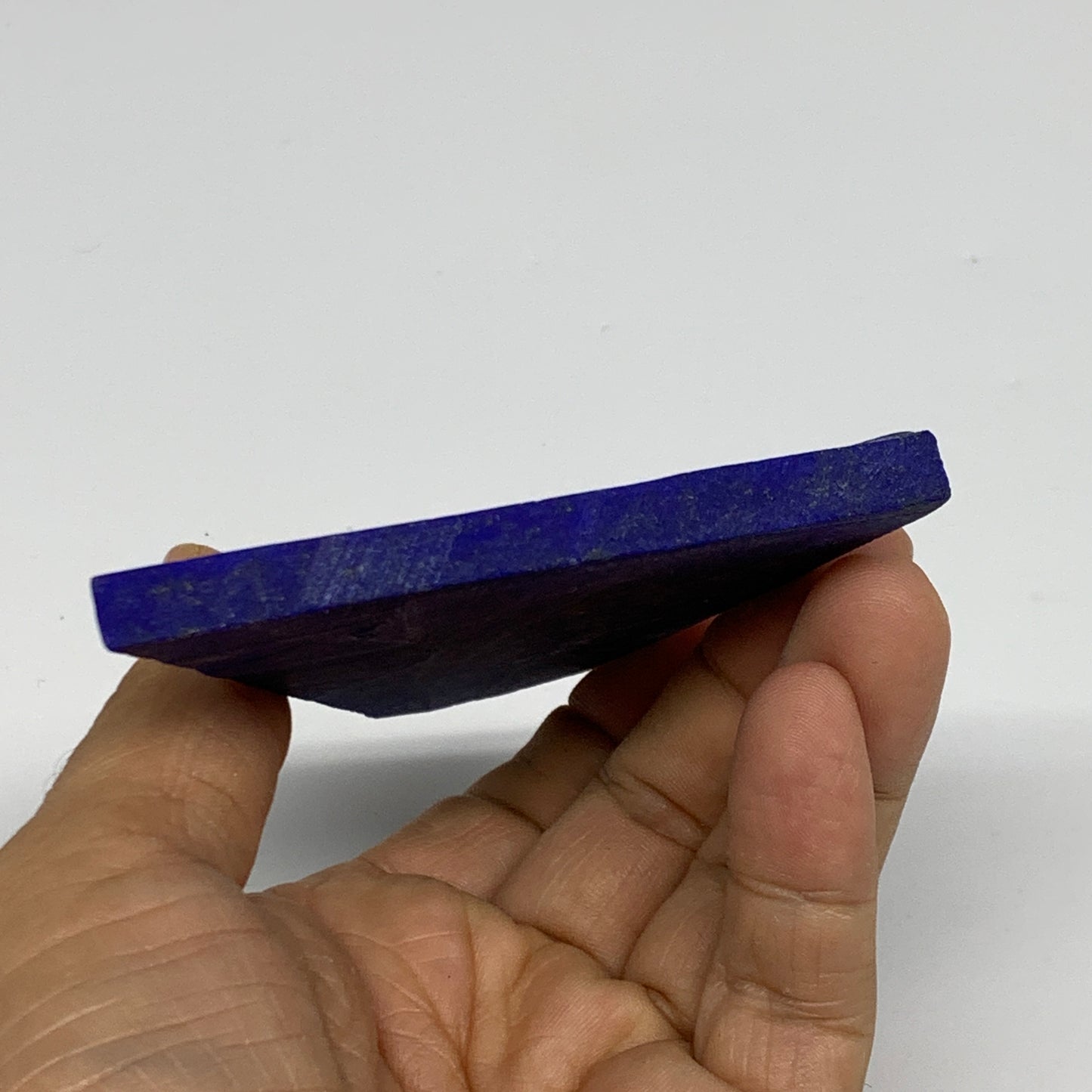 84.1g, 3.3"x3.1"x0.2", High Grade Natural Rough Lapis Lazuli @Afghanistan,B32679