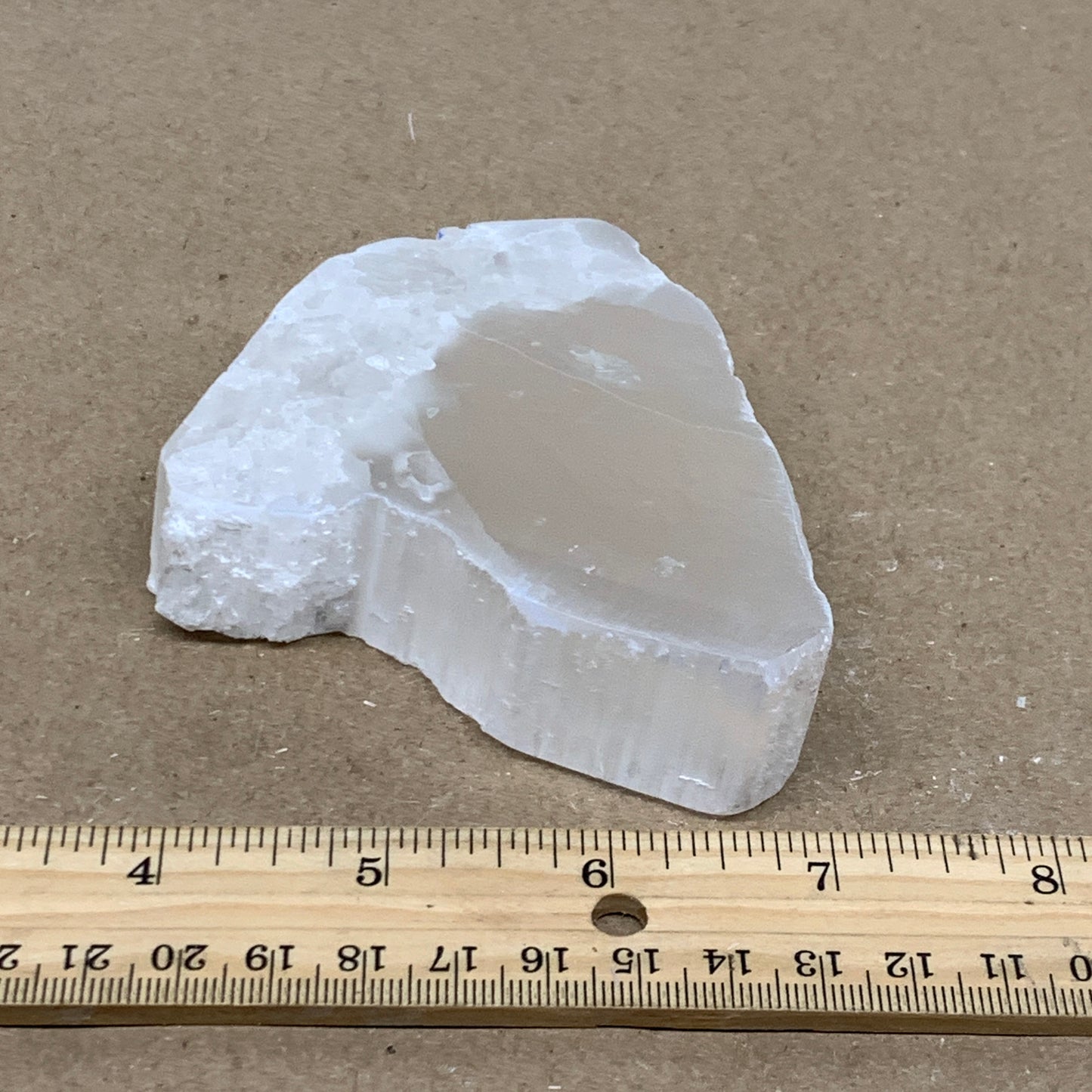 0.54 lbs, 3.8"x2.9"x1", Natural Clear Selenite Crystal Slab Gemstone, B36948