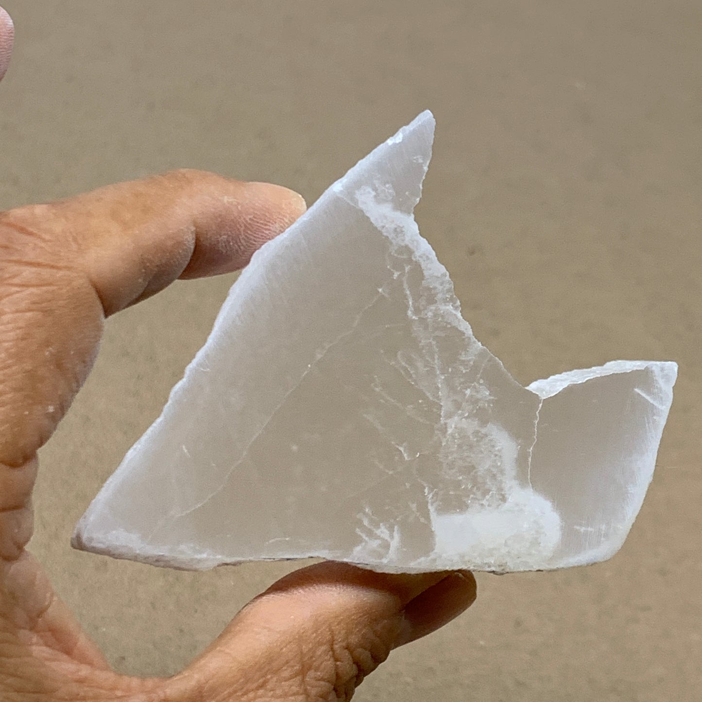 0.30 lbs, 3"x2.4"x1", Natural Clear Selenite Crystal Slab Gemstone, B36950
