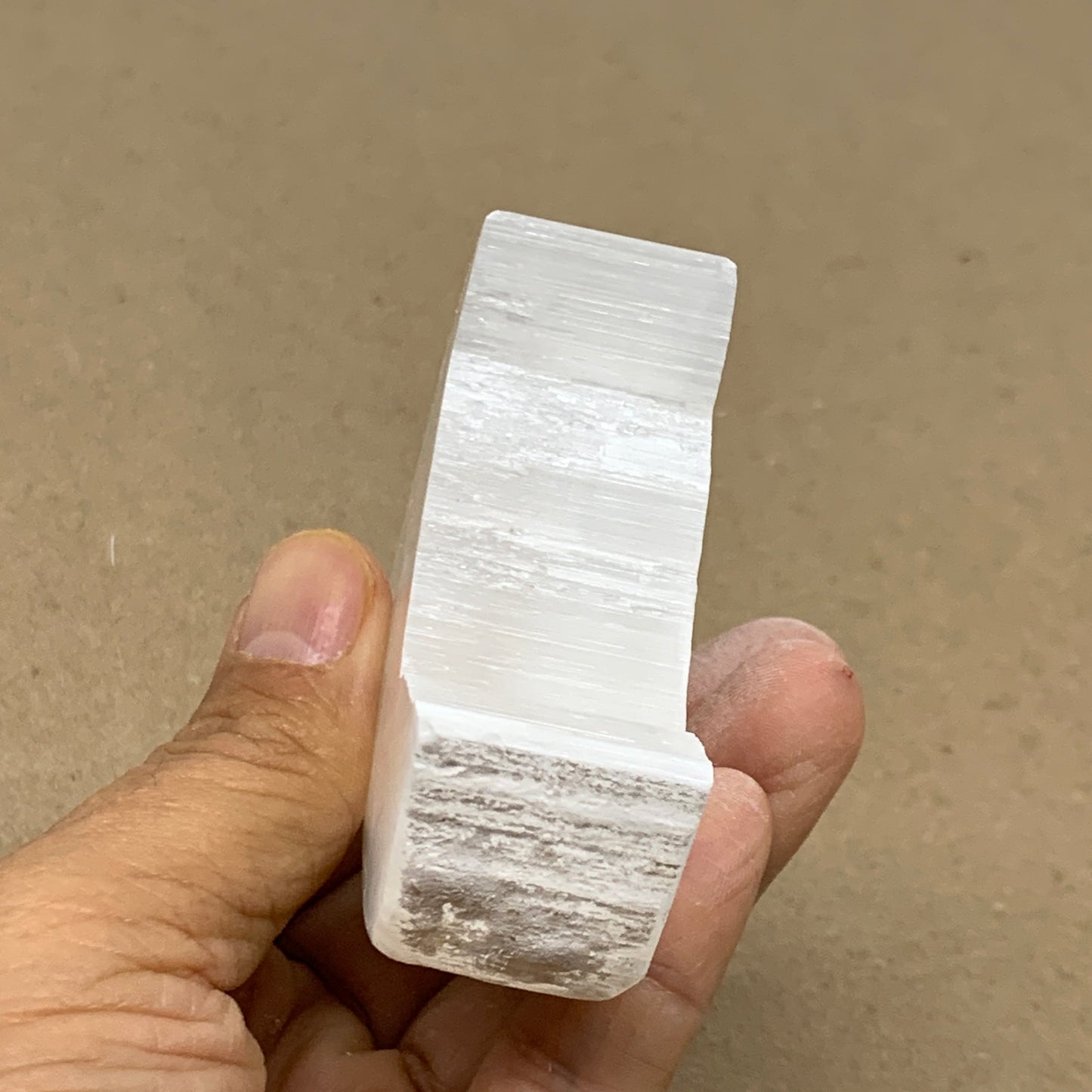 0.30 lbs, 3"x2.4"x1", Natural Clear Selenite Crystal Slab Gemstone, B36950