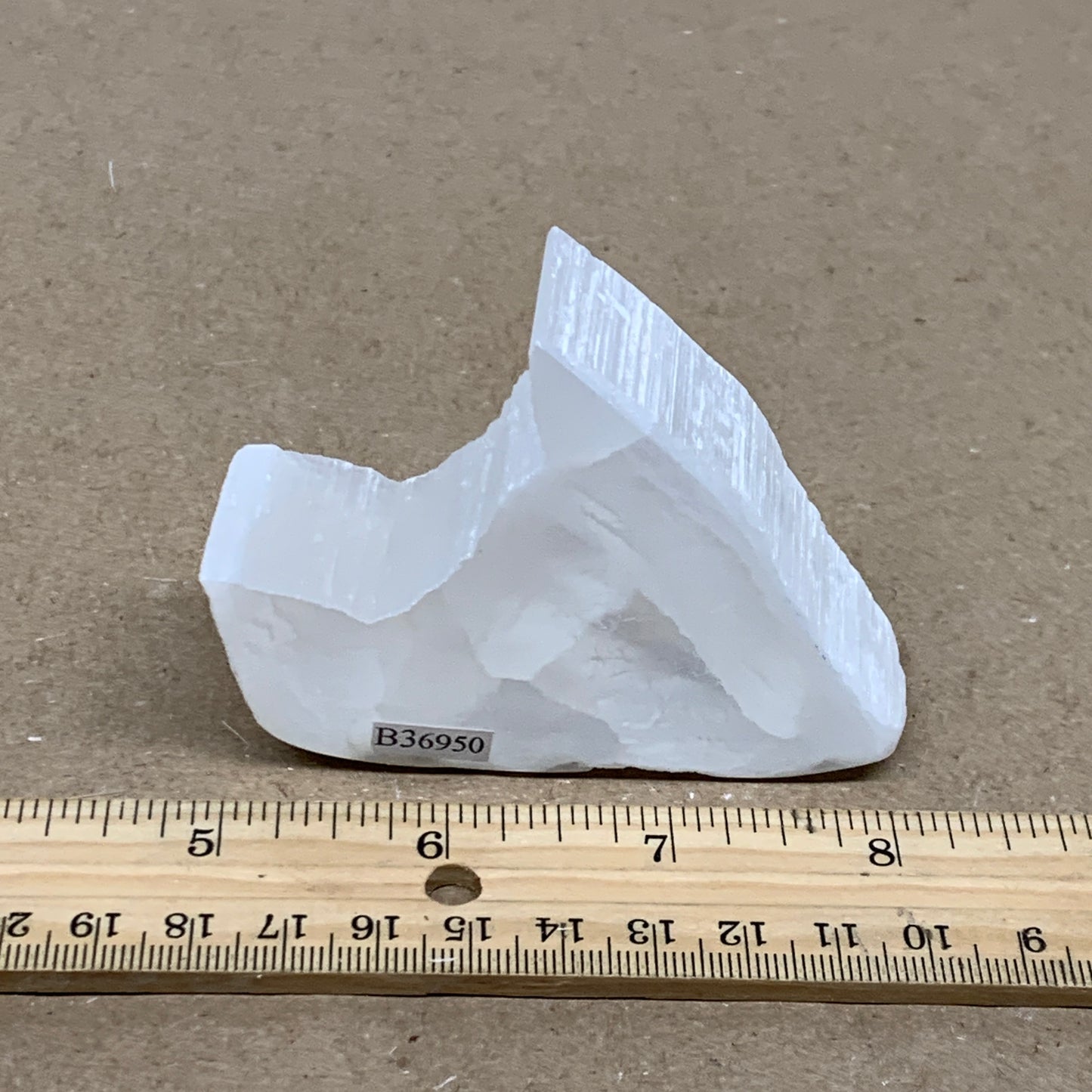 0.30 lbs, 3"x2.4"x1", Natural Clear Selenite Crystal Slab Gemstone, B36950