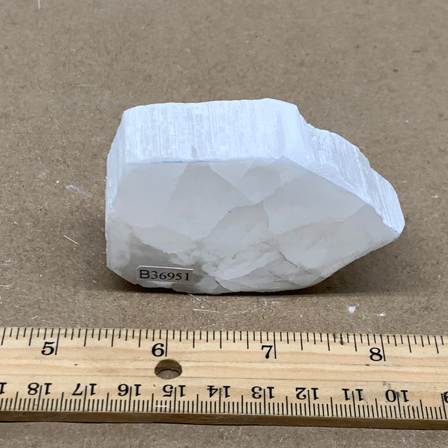 0.30 lbs, 2.9"x1.9"x1", Natural Clear Selenite Crystal Slab Gemstone, B36951