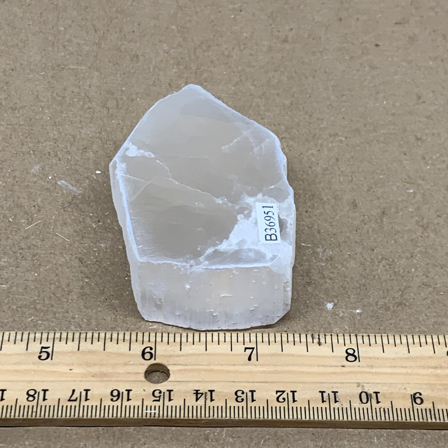 0.30 lbs, 2.9"x1.9"x1", Natural Clear Selenite Crystal Slab Gemstone, B36951