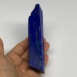 212.9g, 5.6"x1"x0.9", High Grade Natural Rough Lapis Lazuli @Afghanistan,B32682