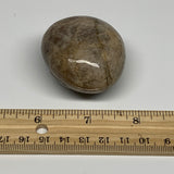 98.9g, 2"x1.8"x1.2",  Black Moonstone Crystal Palm-Stone Polished Reiki, B28285