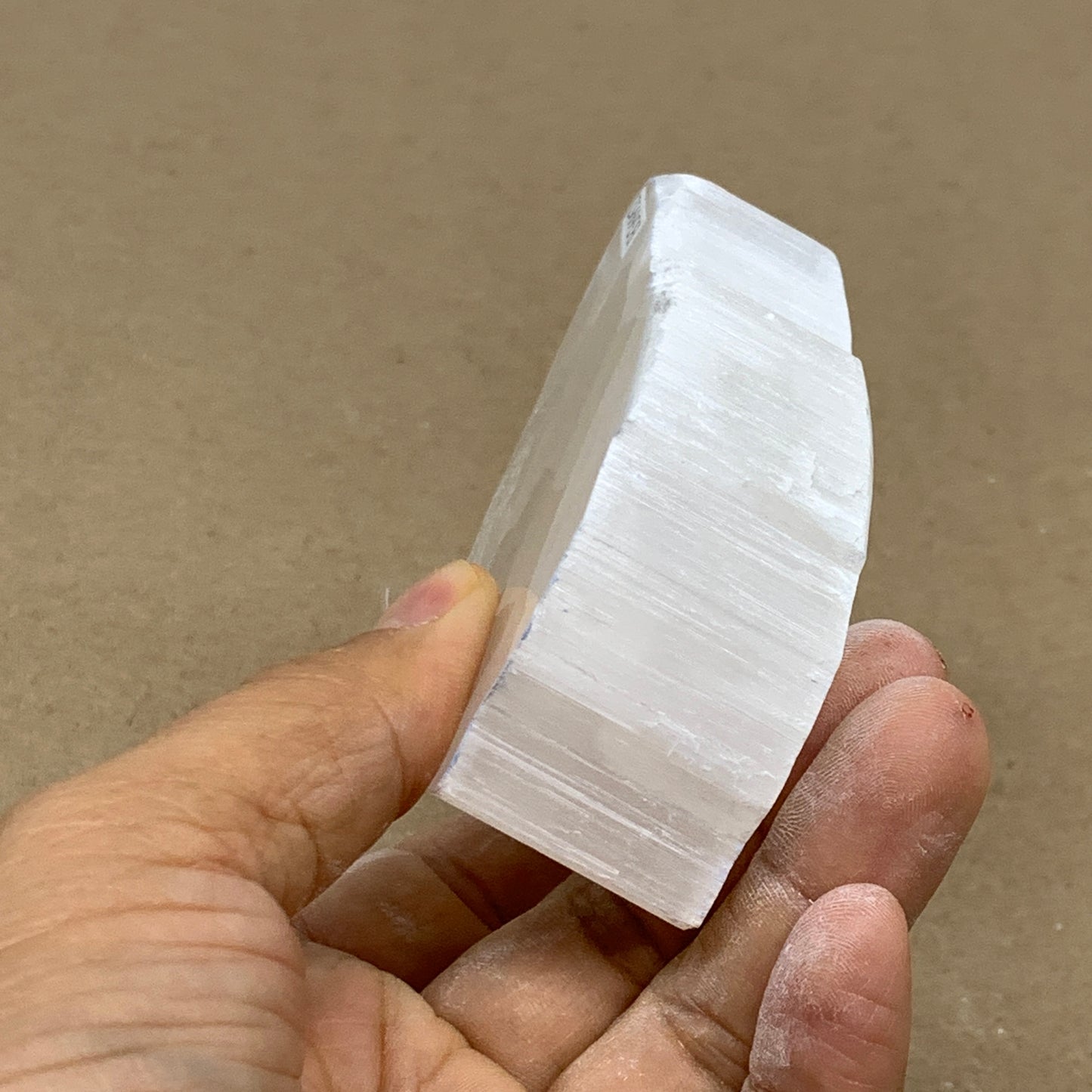 0.39 lbs, 3.4"x2"x1.1", Natural Clear Selenite Crystal Slab Gemstone, B36952
