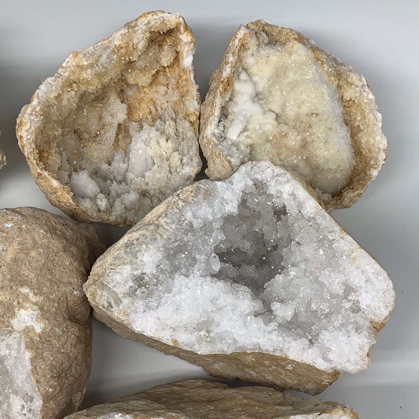 Wholesales, 19.31 Lbs,5.6"-6.5", 6 Pairs, Natural Quartz Geodes @Morocco,B10630