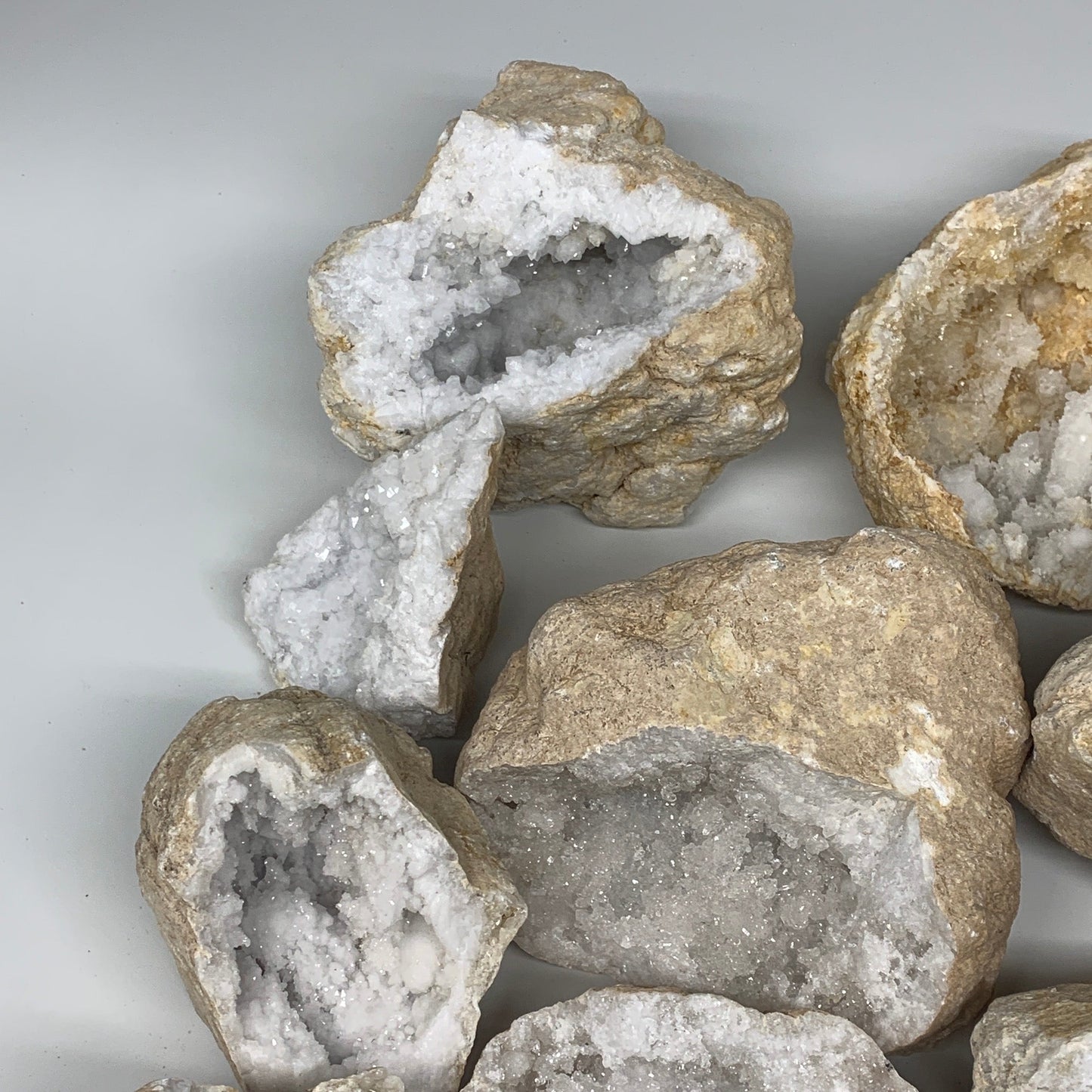 Wholesales, 19.31 Lbs,5.6"-6.5", 6 Pairs, Natural Quartz Geodes @Morocco,B10630