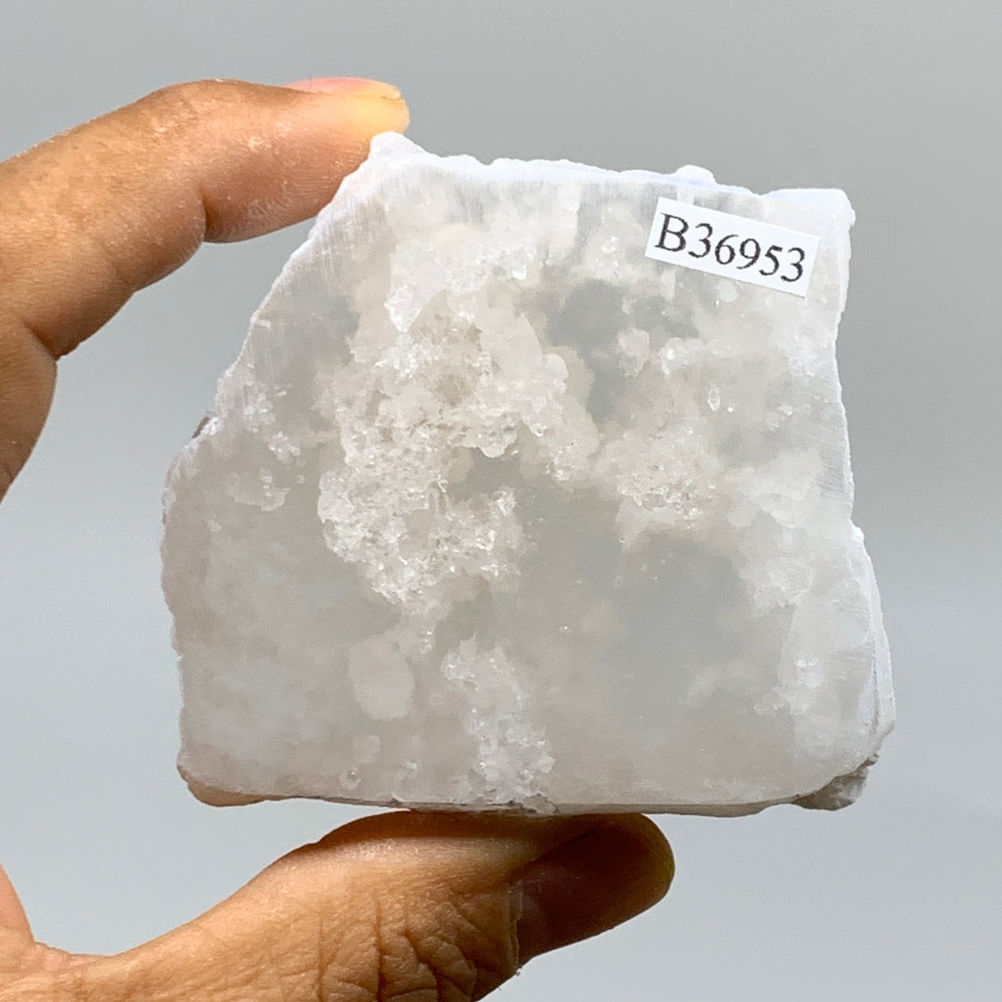 0.33 lbs, 2.4"x2.3"x0.9", Natural Clear Selenite Crystal Slab Gemstone, B36953