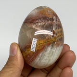 231g, 2.8"x1.9" Natural Green Onyx Egg Gemstone Mineral, from Pakistan, B32012