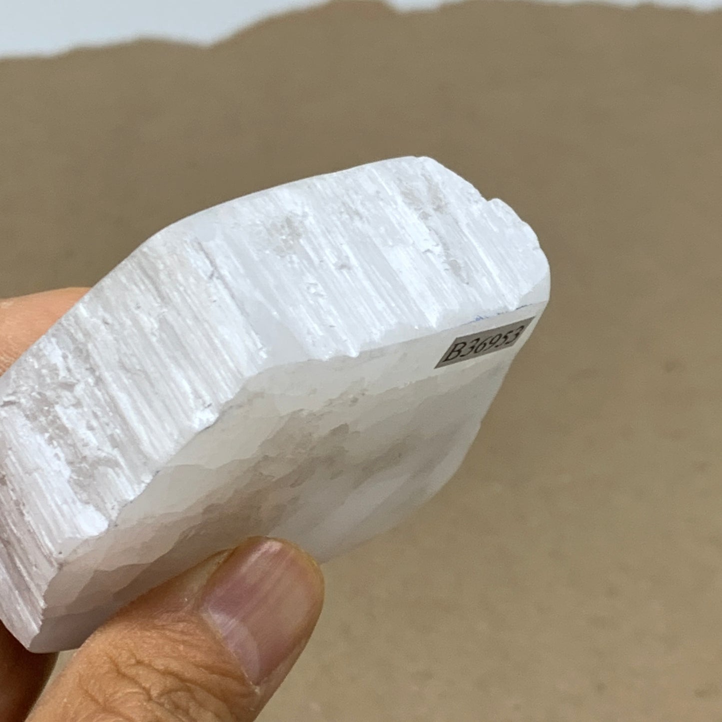 0.33 lbs, 2.4"x2.3"x0.9", Natural Clear Selenite Crystal Slab Gemstone, B36953