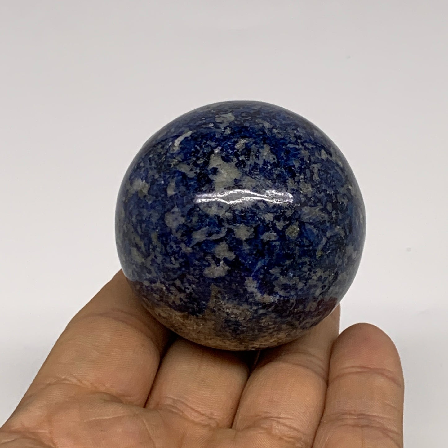 187.1g, 2"(50mm), Lapis Lazuli Sphere Ball Gemstone @Afghanistan, B33350