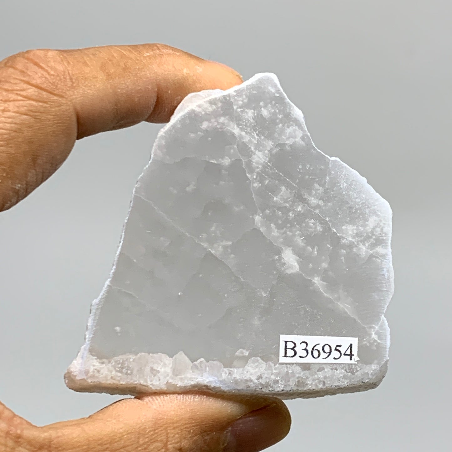 0.29 lbs, 2.3"x2.3"x1", Natural Clear Selenite Crystal Slab Gemstone, B36954