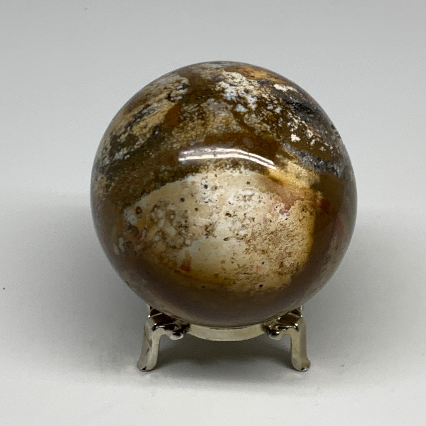 1.46 lbs, 3.2" (80mm), Ocean Jasper Sphere Geode Crystal Reiki @Madagascar, B298