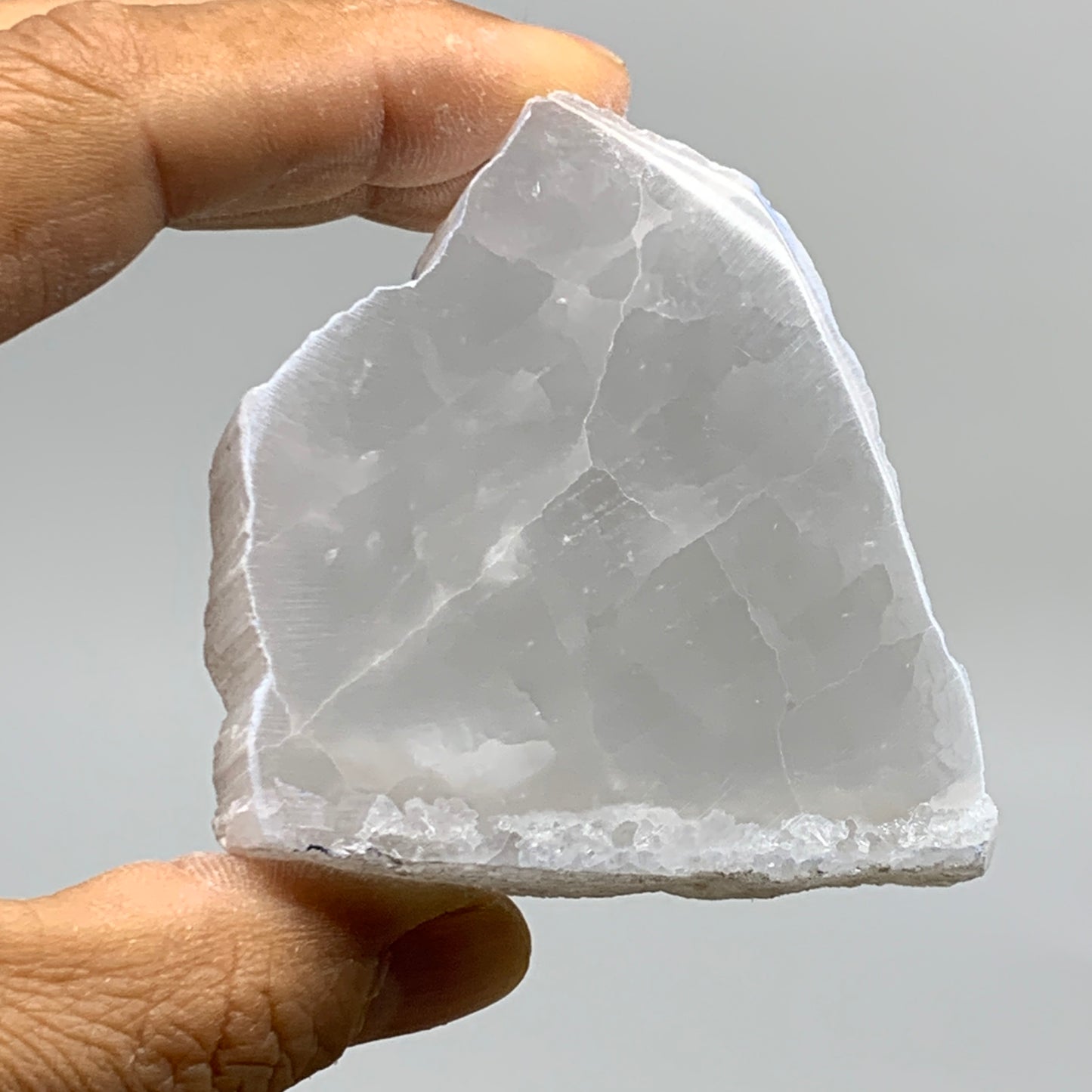 0.29 lbs, 2.3"x2.3"x1", Natural Clear Selenite Crystal Slab Gemstone, B36954
