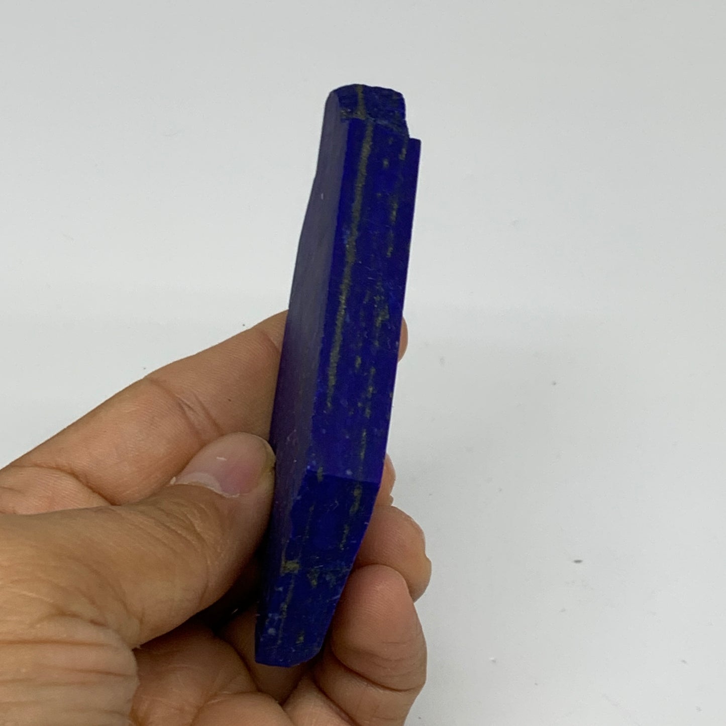 78.8g, 3.7"x1.6"x0.4", High Grade Natural Rough Lapis Lazuli @Afghanistan,B32684