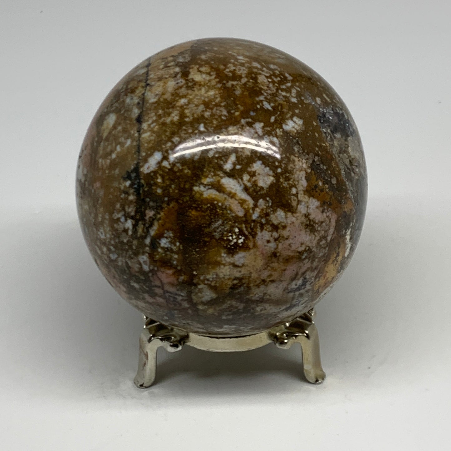 1.46 lbs, 3.2" (80mm), Ocean Jasper Sphere Geode Crystal Reiki @Madagascar, B298