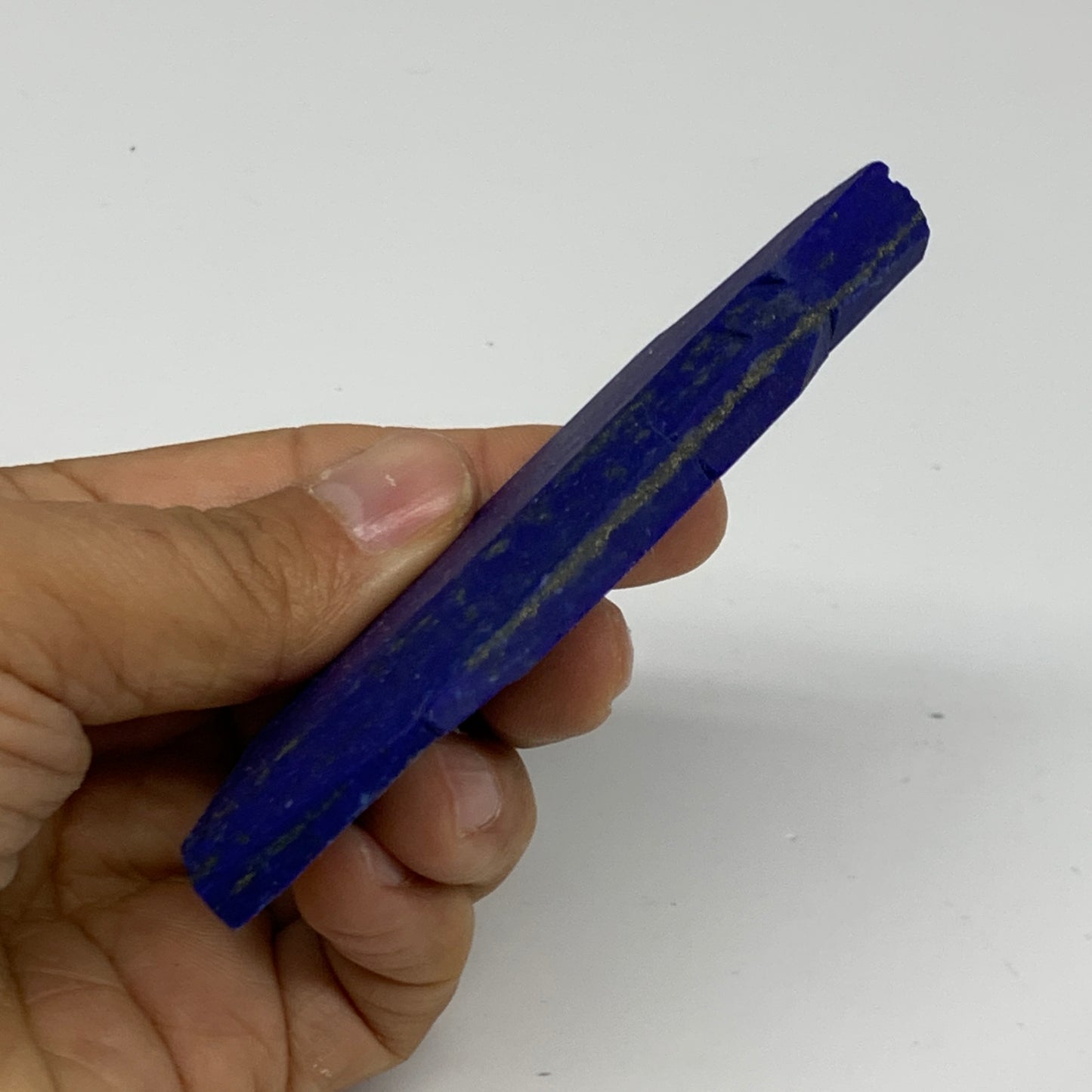 78.8g, 3.7"x1.6"x0.4", High Grade Natural Rough Lapis Lazuli @Afghanistan,B32684