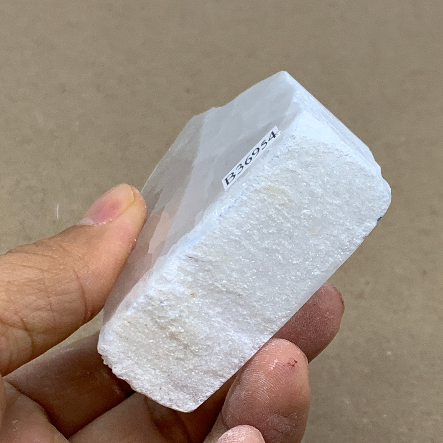 0.29 lbs, 2.3"x2.3"x1", Natural Clear Selenite Crystal Slab Gemstone, B36954