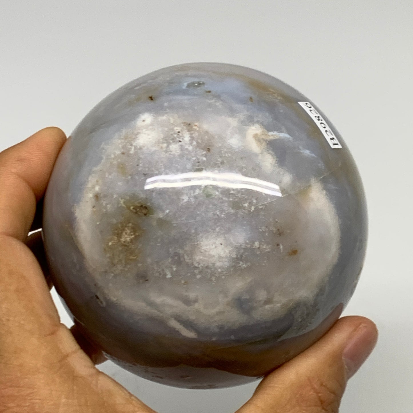 1.54 lbs, 3.1" (79mm), Ocean Jasper Sphere Geode Crystal Reiki @Madagascar, B298
