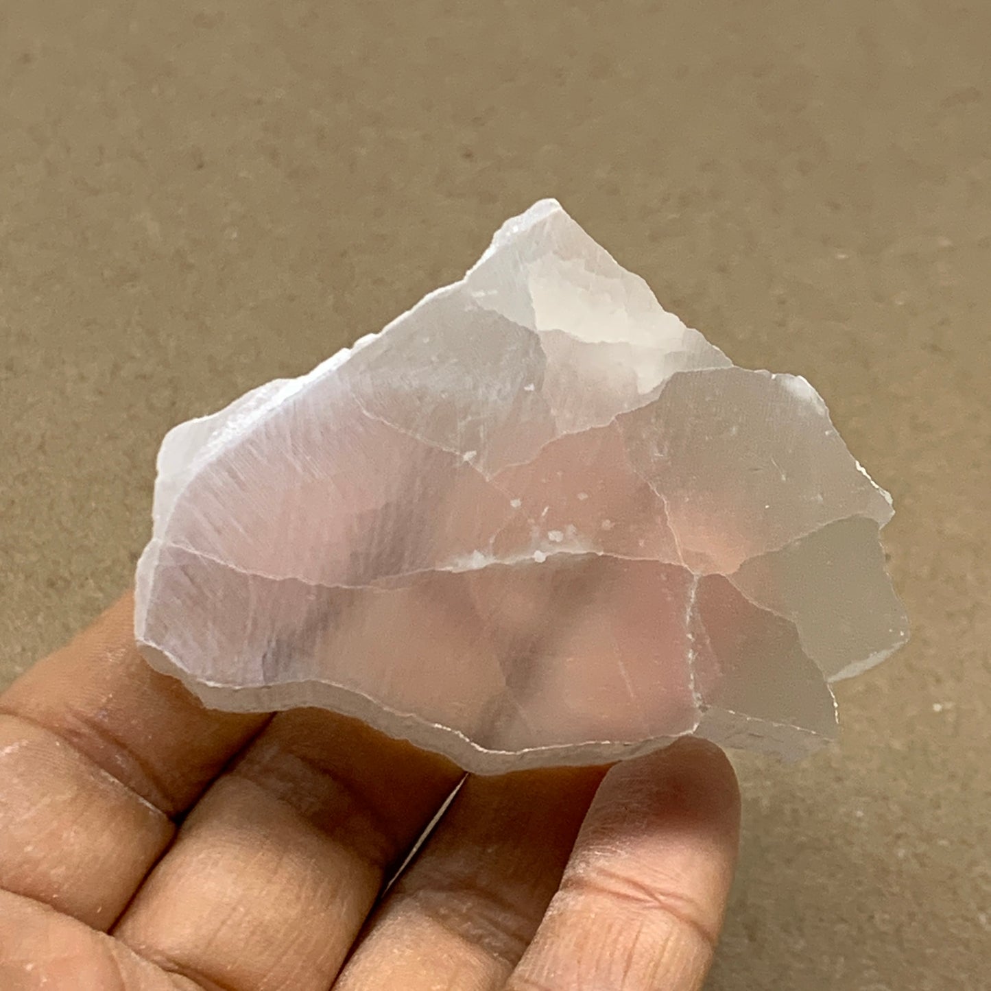 0.26 lbs, 2.6"x1.8"x1", Natural Clear Selenite Crystal Slab Gemstone, B36955