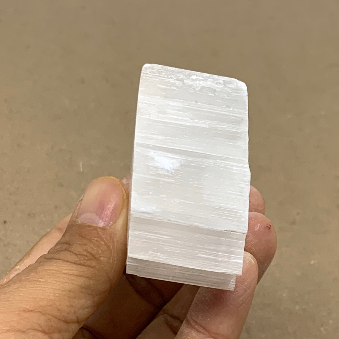 0.26 lbs, 2.6"x1.8"x1", Natural Clear Selenite Crystal Slab Gemstone, B36955