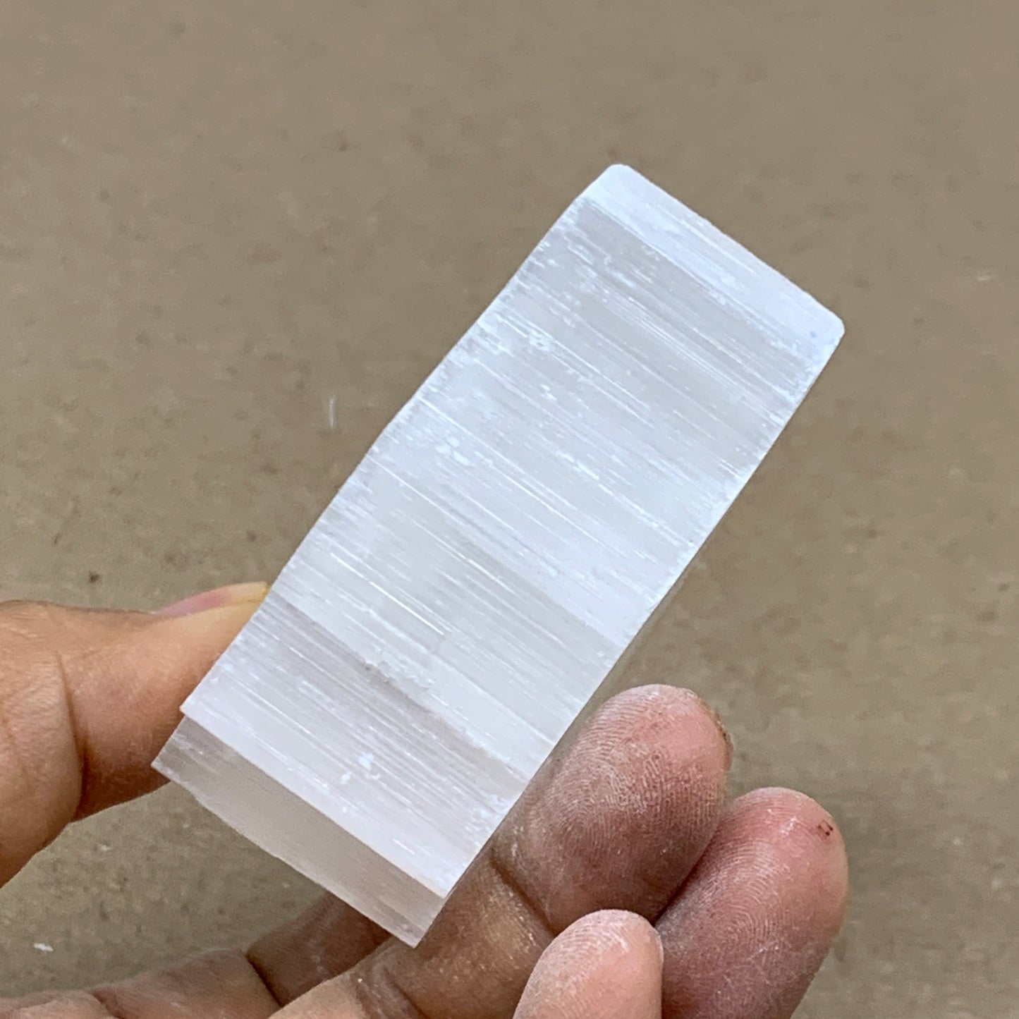 0.26 lbs, 2.6"x1.8"x1", Natural Clear Selenite Crystal Slab Gemstone, B36955