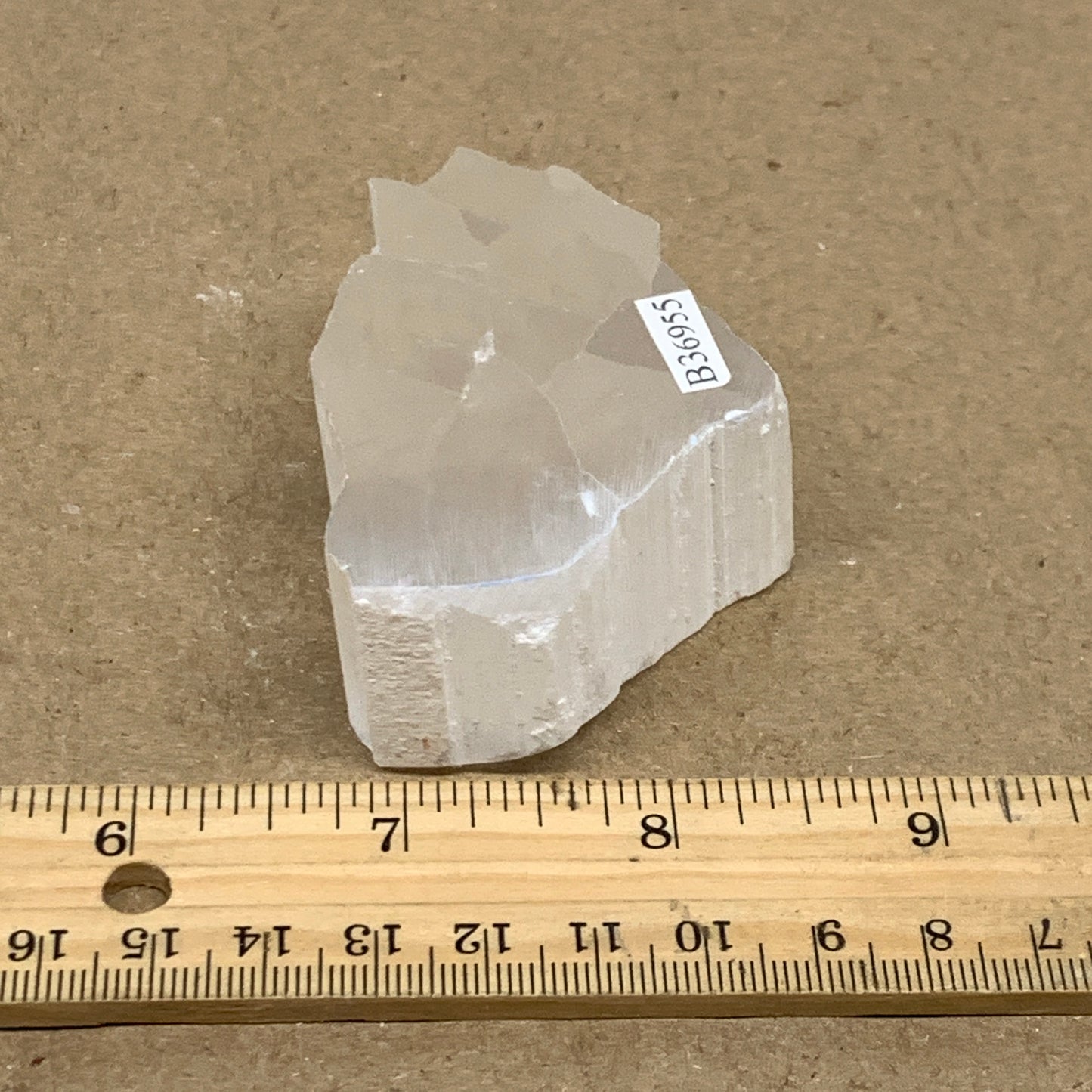 0.26 lbs, 2.6"x1.8"x1", Natural Clear Selenite Crystal Slab Gemstone, B36955