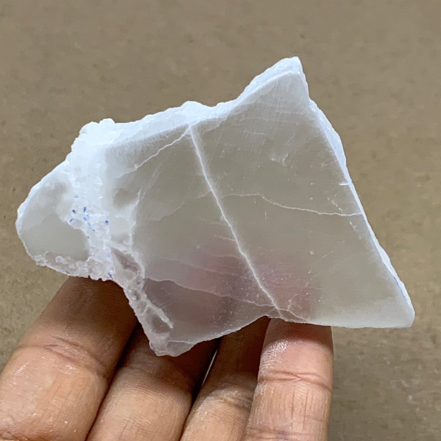 0.31 lbs, 2.4"x2.2"x1.1", Natural Clear Selenite Crystal Slab Gemstone, B36956