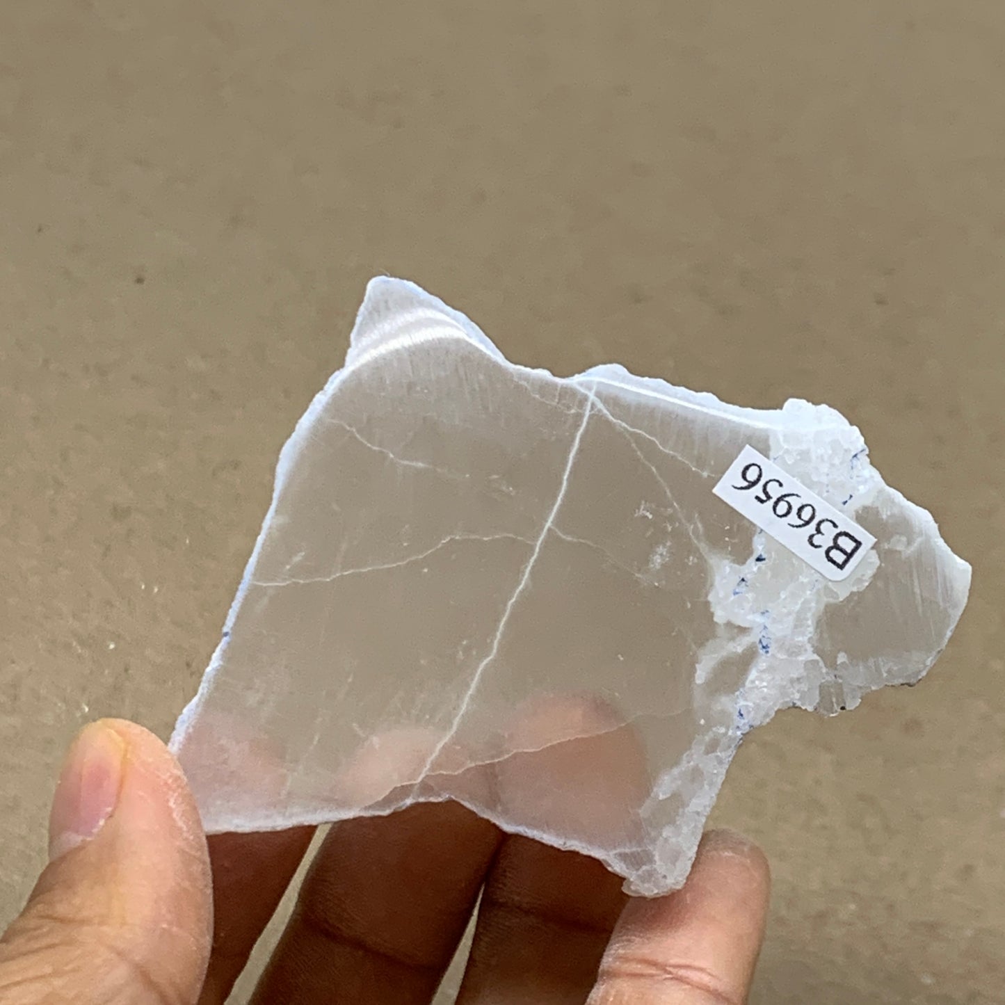 0.31 lbs, 2.4"x2.2"x1.1", Natural Clear Selenite Crystal Slab Gemstone, B36956