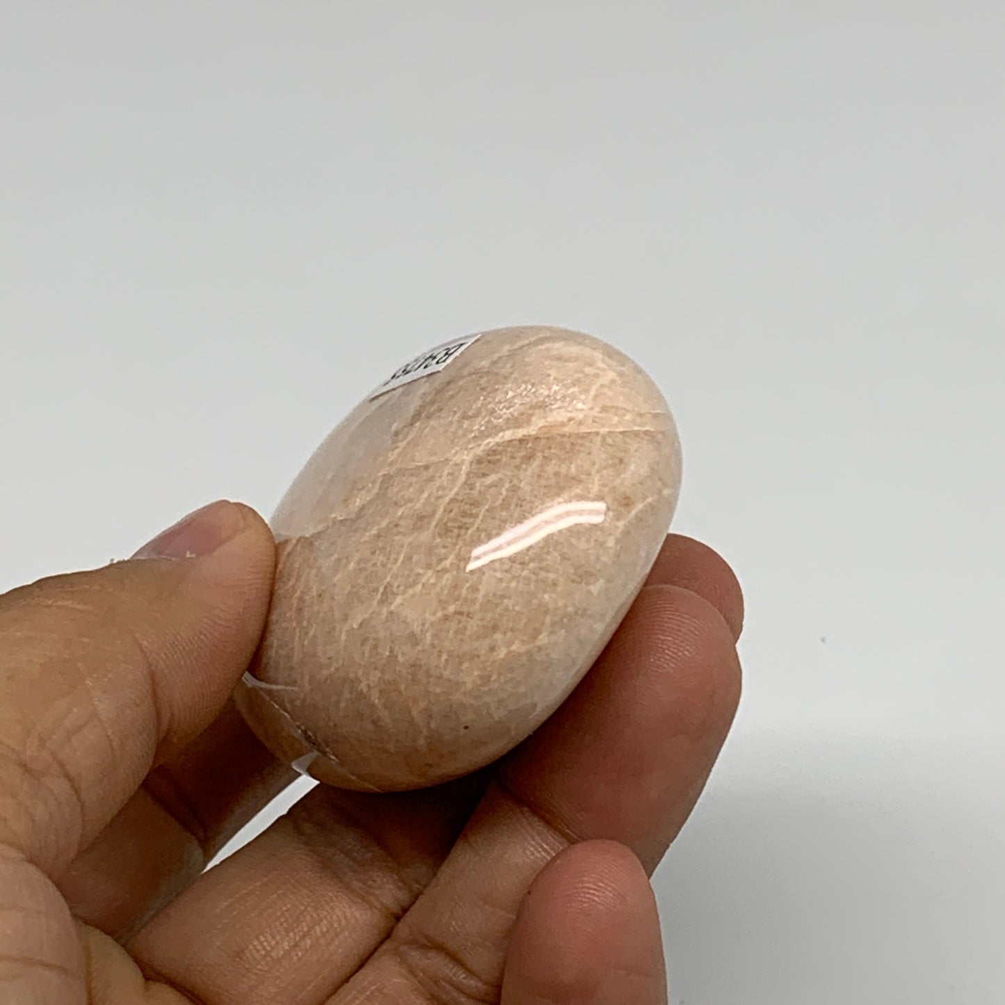 98.4g,2.3"x1.7"x1", Peach Moonstone Polished Palm-Stone Gemstone, B34755