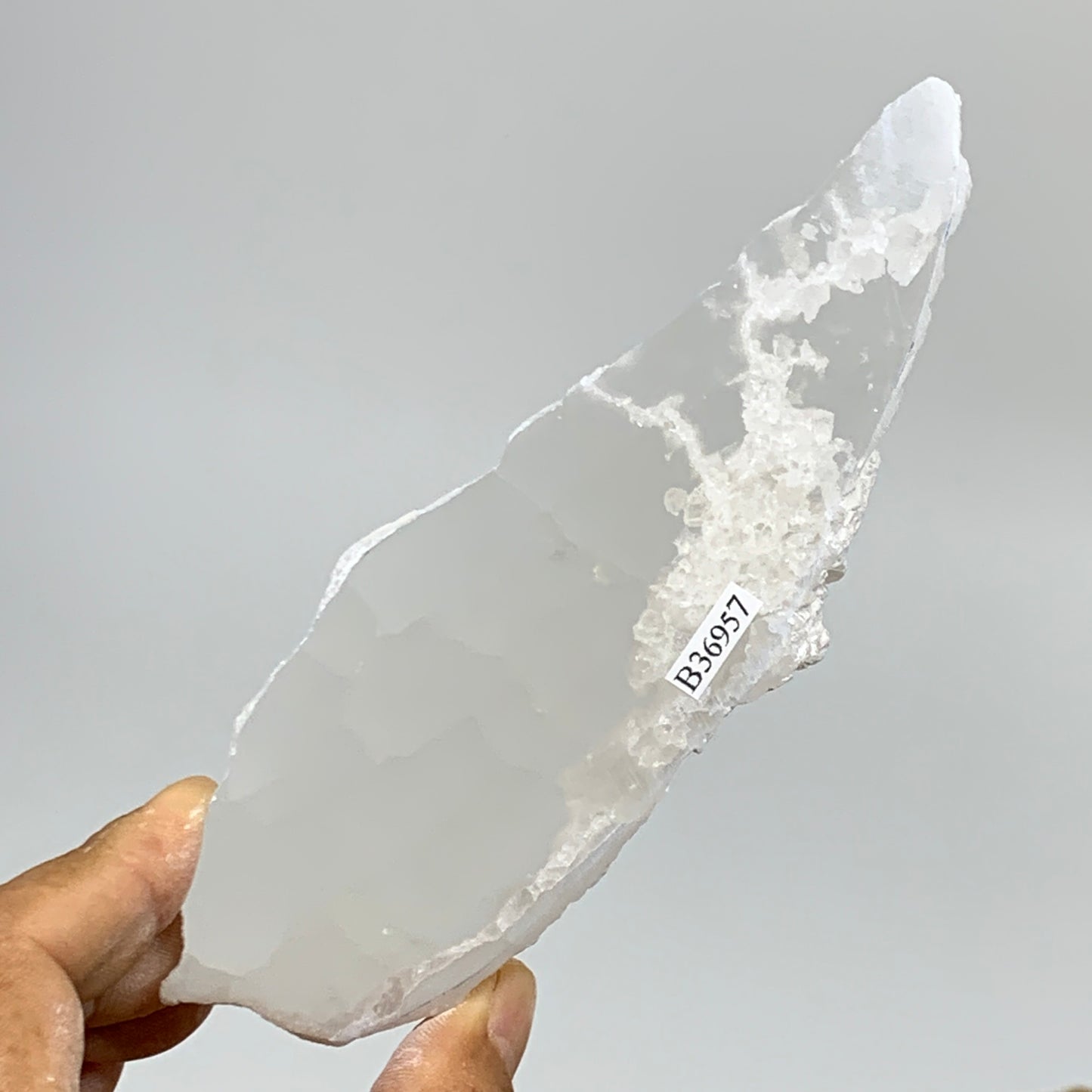 0.59 lbs, 5.7"x2"x1", Natural Clear Selenite Crystal Slab Gemstone, B36957
